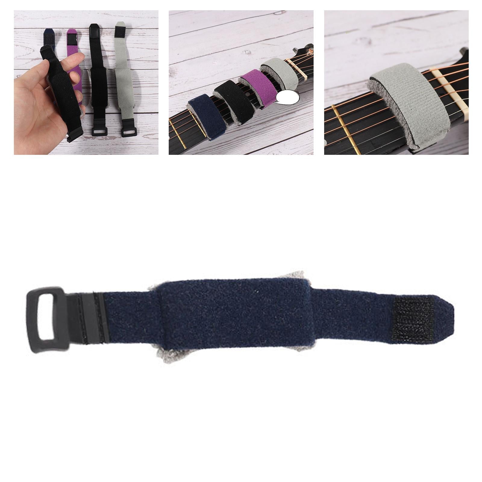 Bass Guitar Fretwrapes Mute Fretboard Bass Strap Guitar String Mute Dampener blue