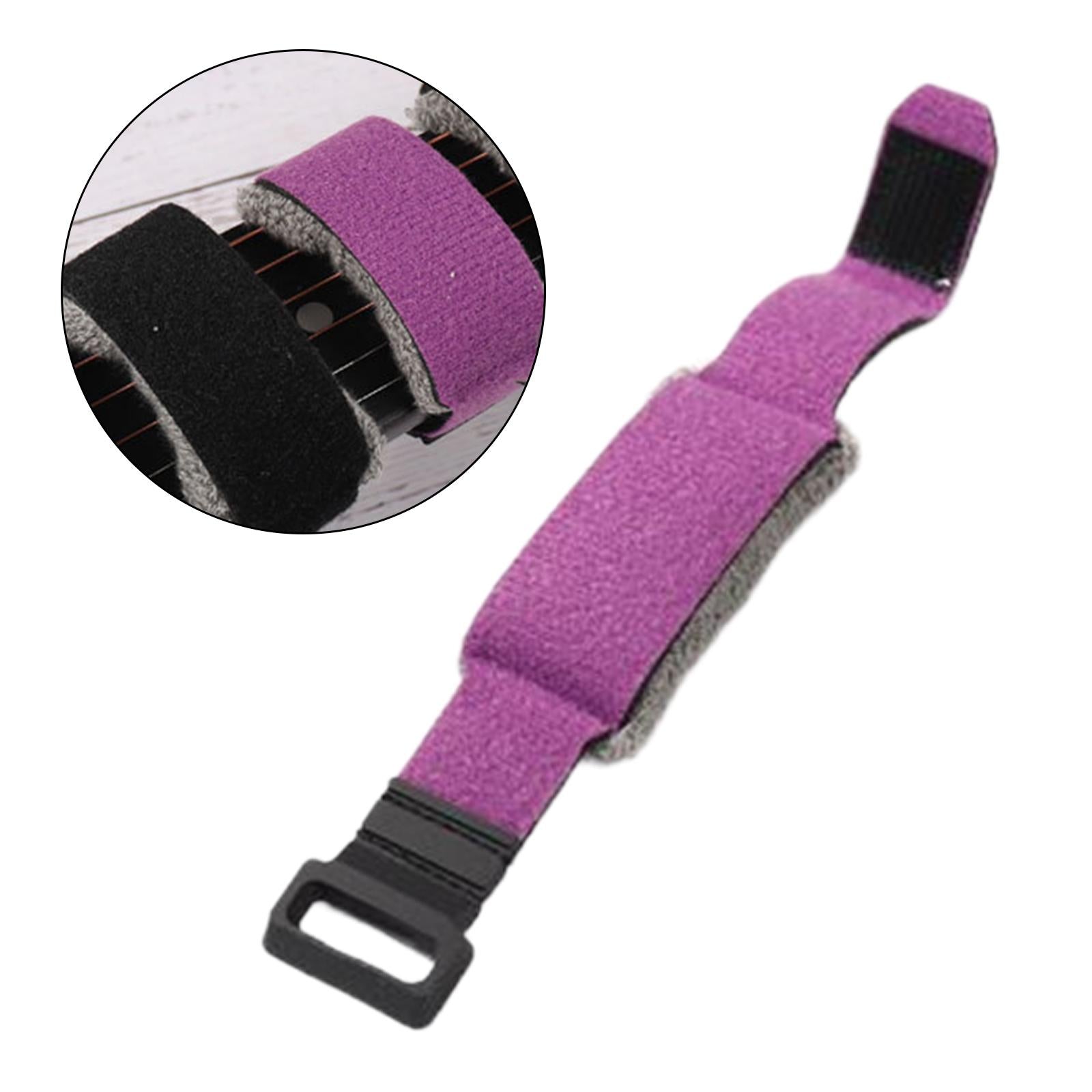 Bass Guitar Fretwrapes Mute Fretboard Bass Strap Guitar String Mute Dampener purple