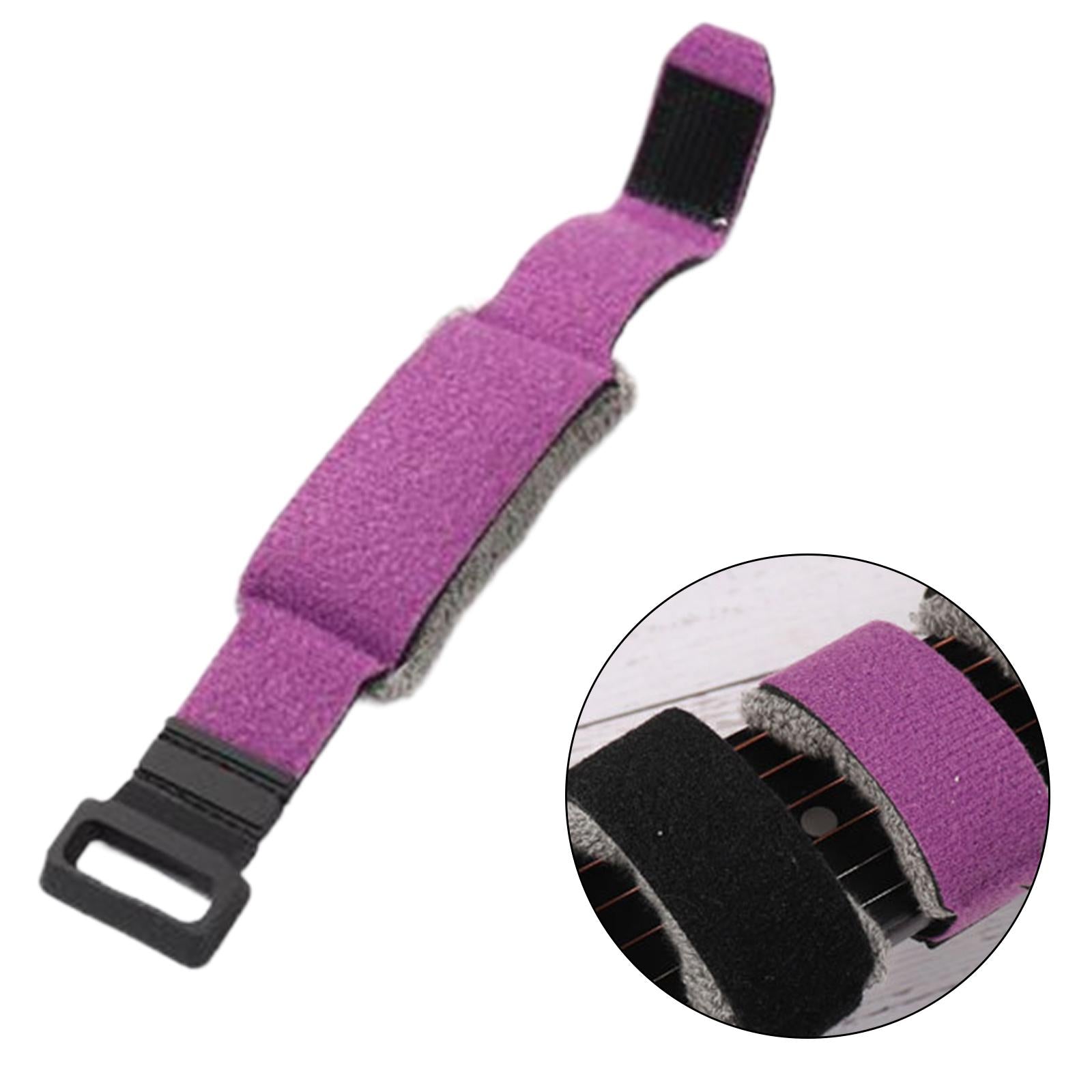 Bass Guitar Fretwrapes Mute Fretboard Bass Strap Guitar String Mute Dampener purple