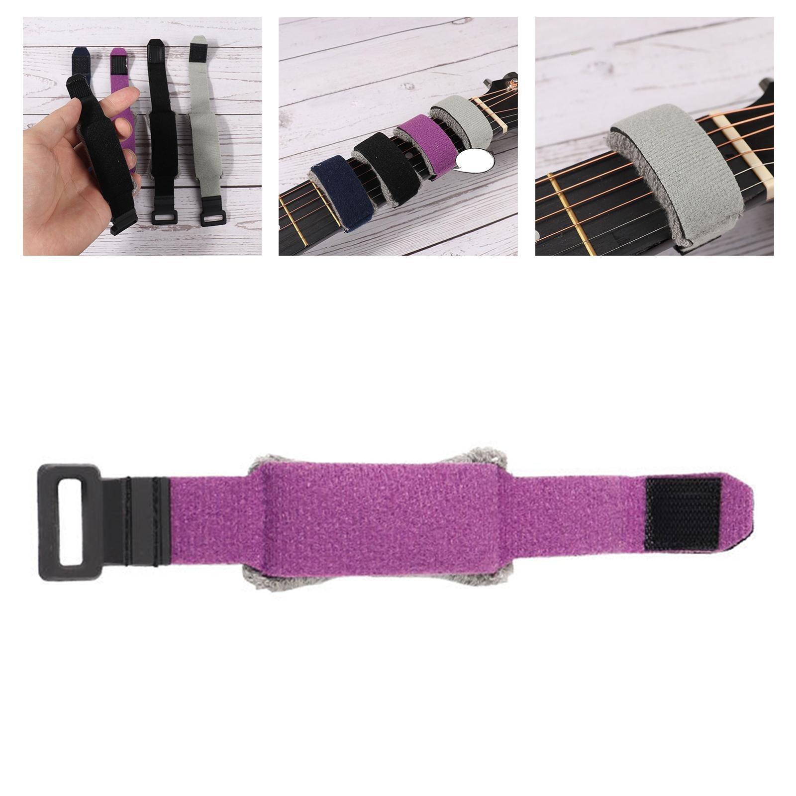 Bass Guitar Fretwrapes Mute Fretboard Bass Strap Guitar String Mute Dampener purple