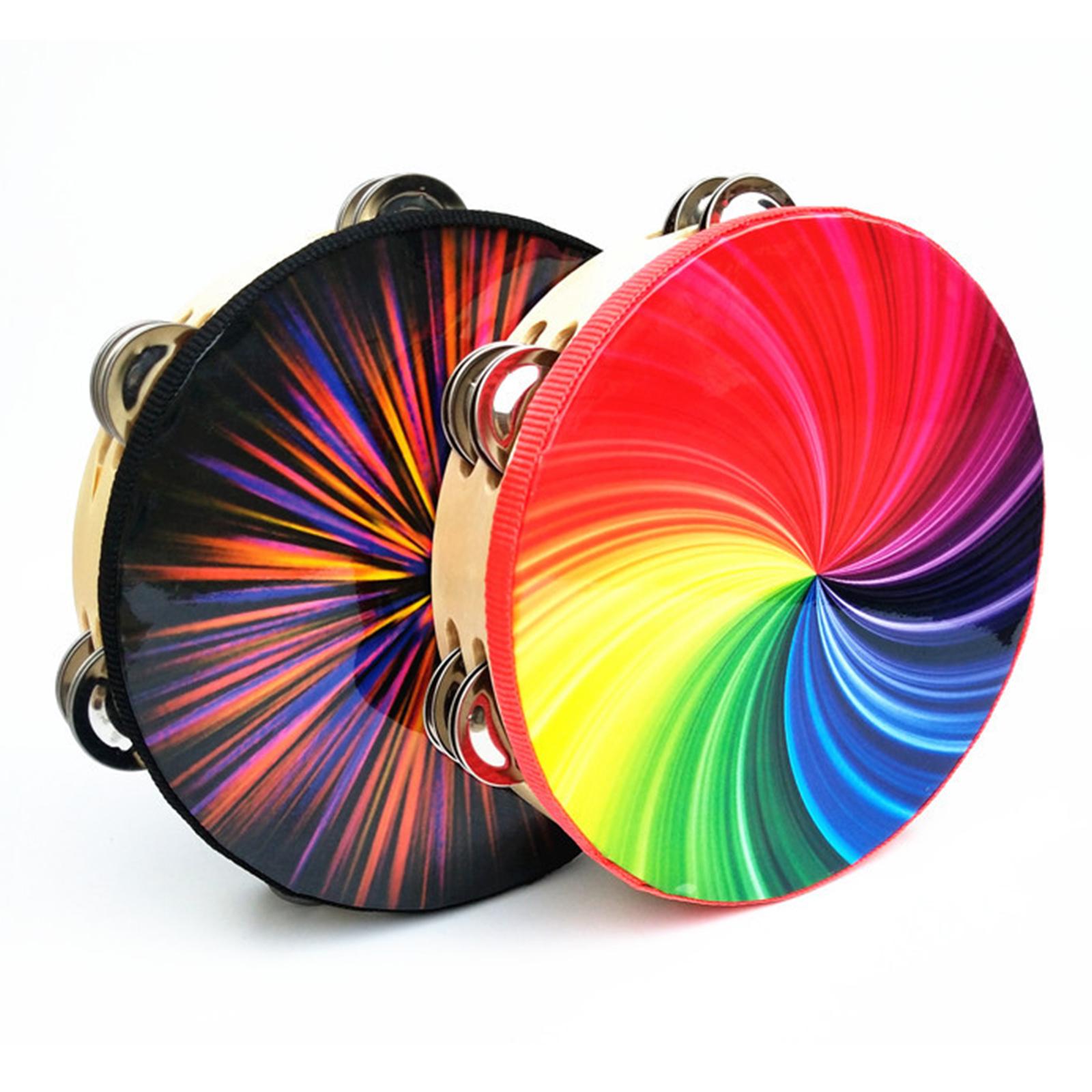 hand wooden Drum Rhythm Handbell Kids Drum for Party Supplies Girls Boys 10inch