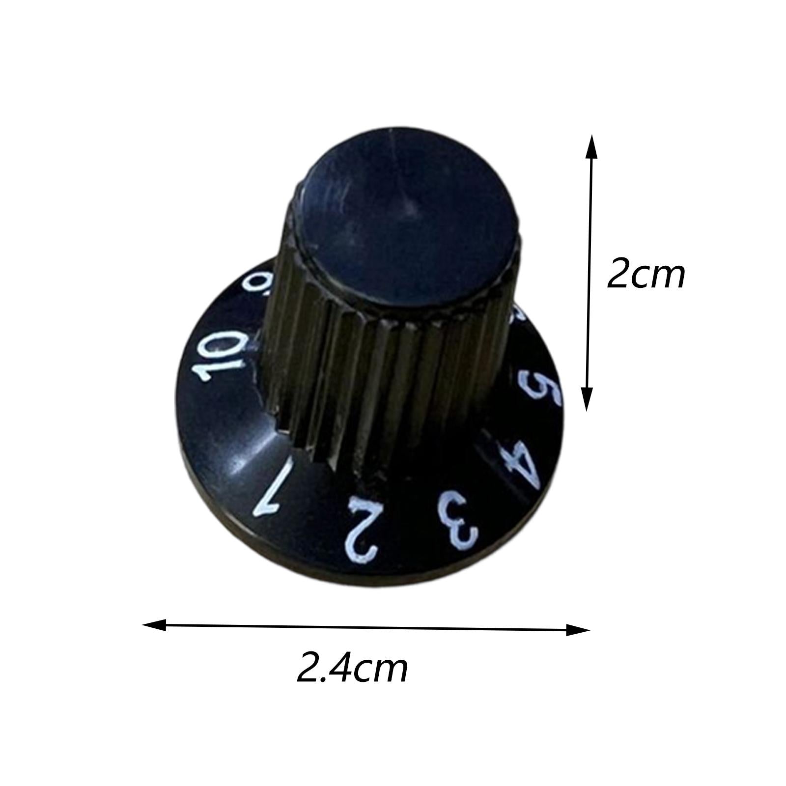 6 Pieces Audio Volume Switch Cap Rotary Knob Switch for Speakers Accessories black