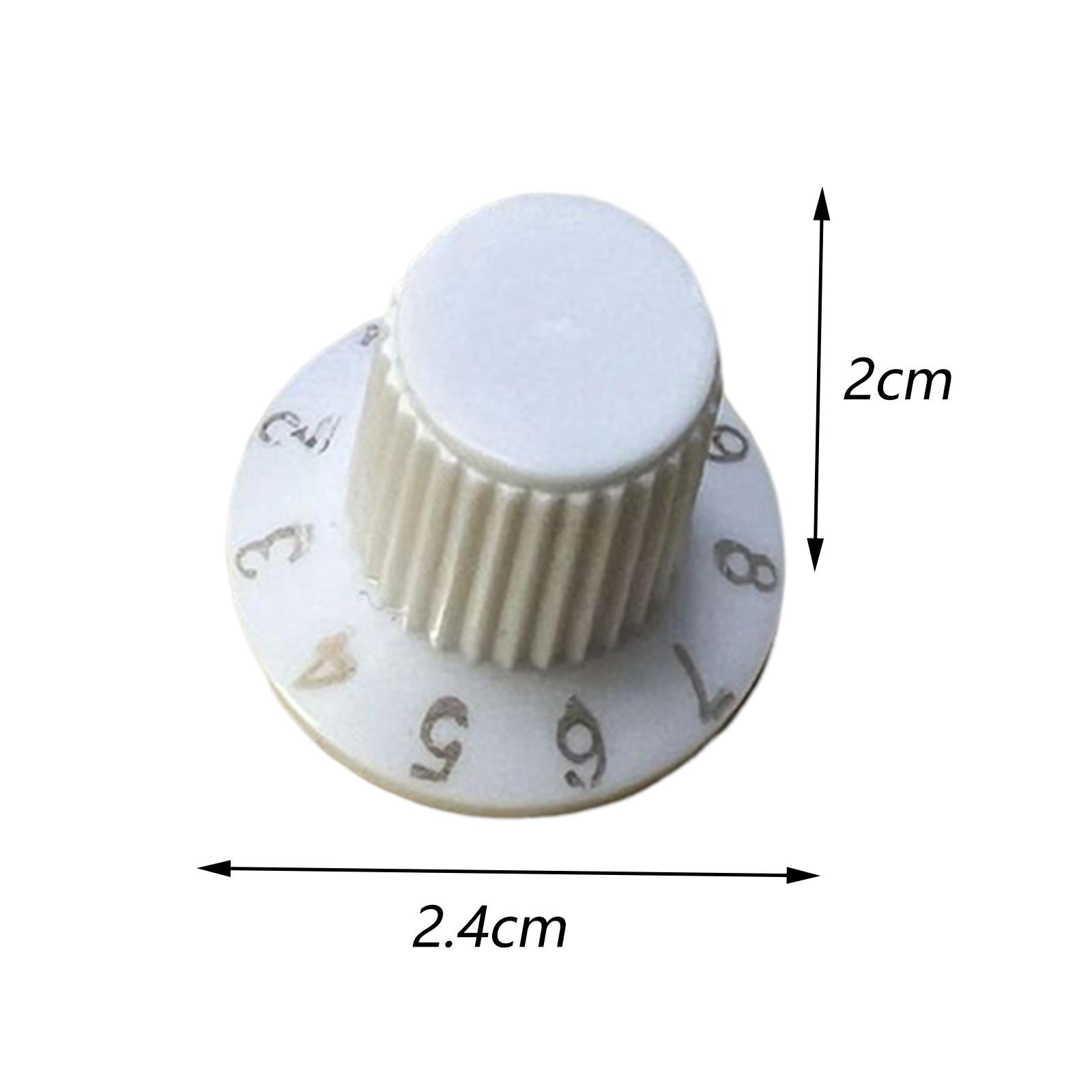 6 Pieces Audio Volume Switch Cap Rotary Knob Switch for Speakers Accessories white