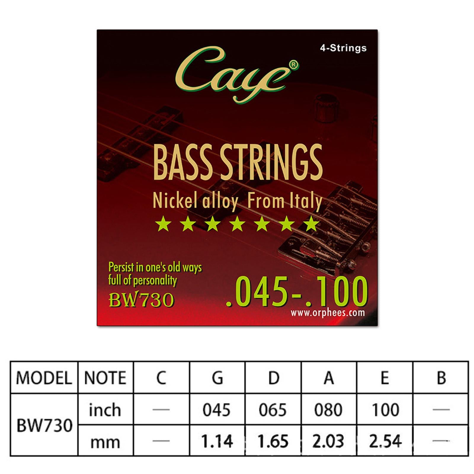 Nickel Bass String Regular Durable Balanced Tension Nickel Wound Bass String 4 String