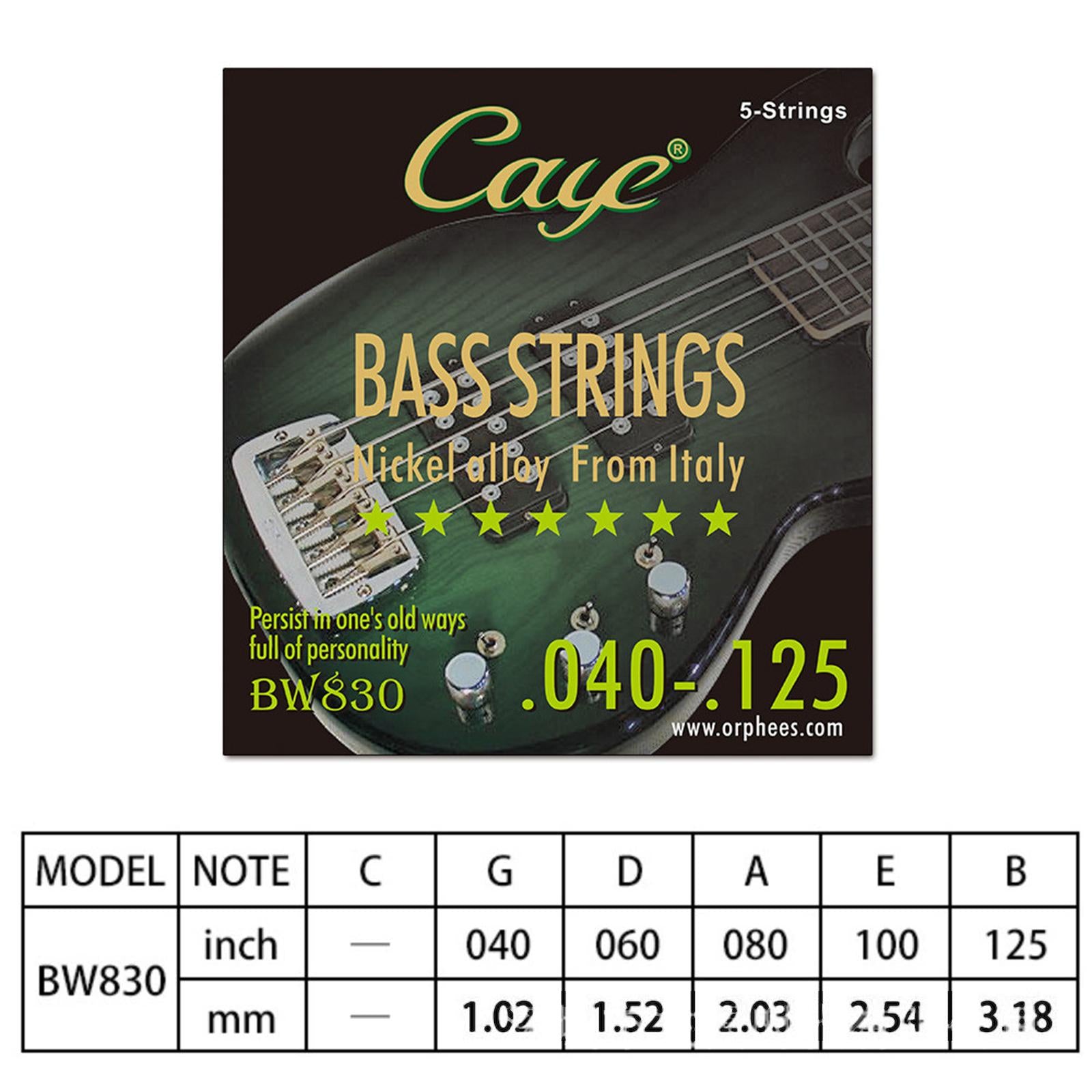 Nickel Bass String Regular Durable Balanced Tension Nickel Wound Bass String 5 String