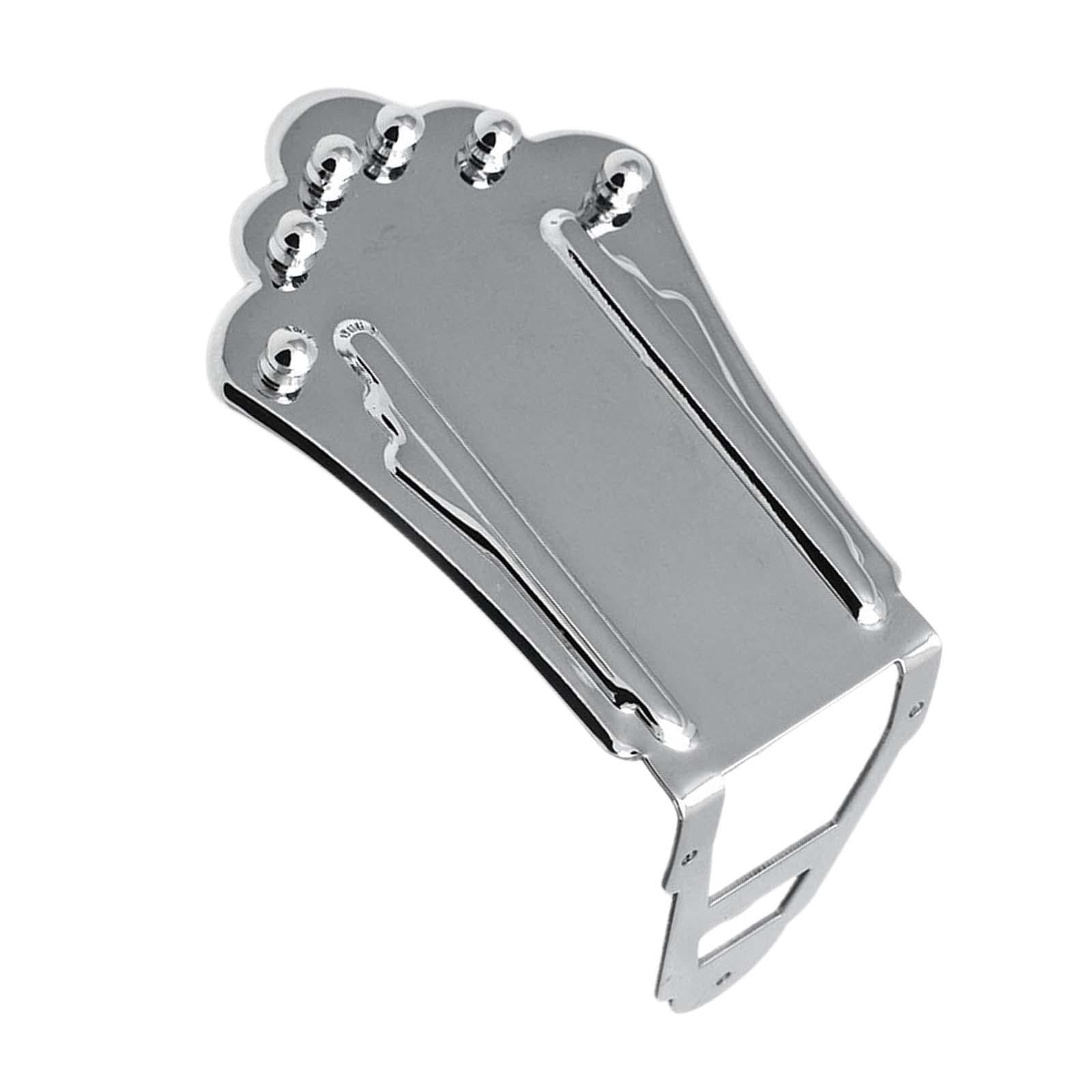 Guitar Trapezoidal Tailpiece Bridge with Screws for Electric Bass Guitars