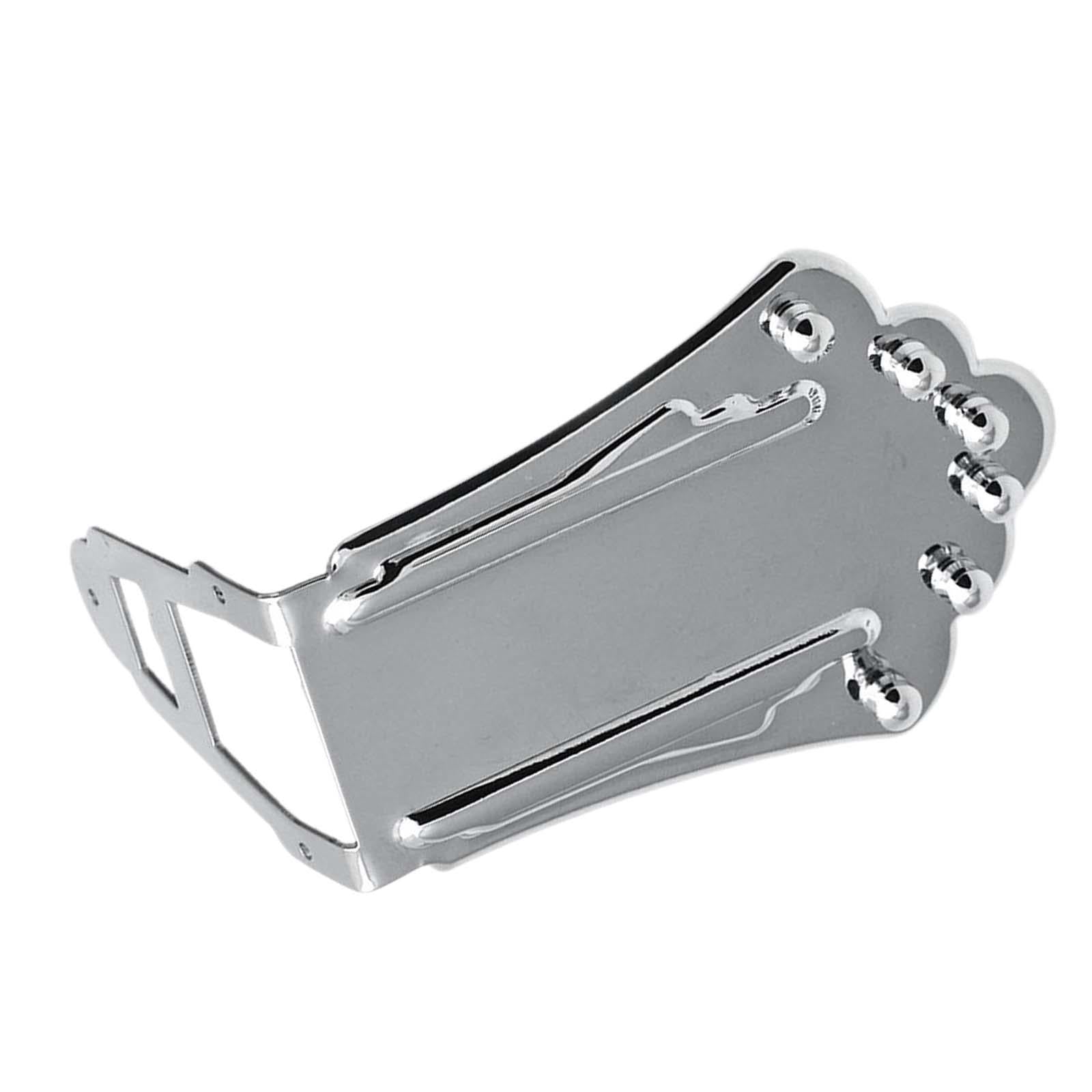 Guitar Trapezoidal Tailpiece Bridge with Screws for Electric Bass Guitars