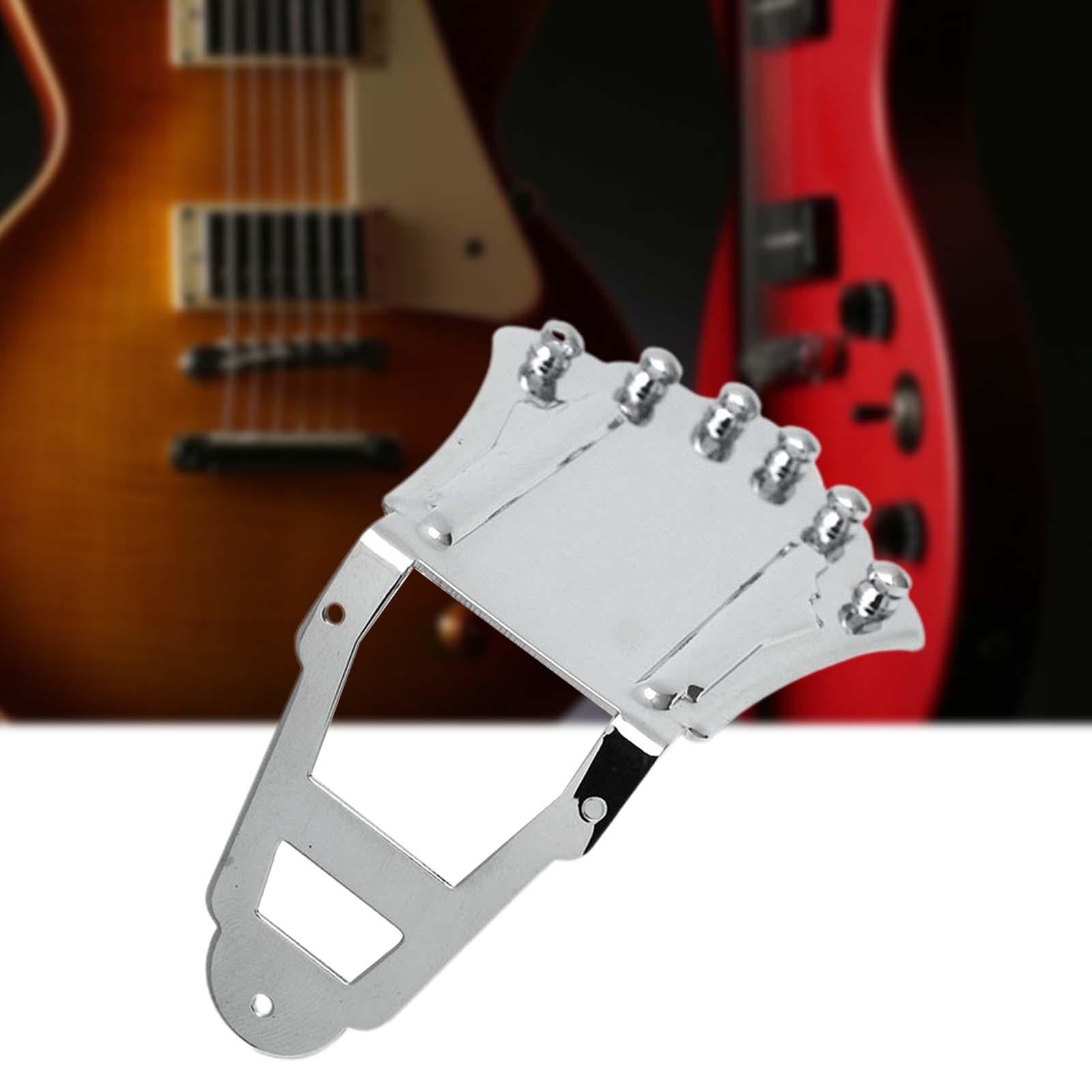 Guitar Trapezoidal Tailpiece Bridge with Screws for Electric Bass Guitars