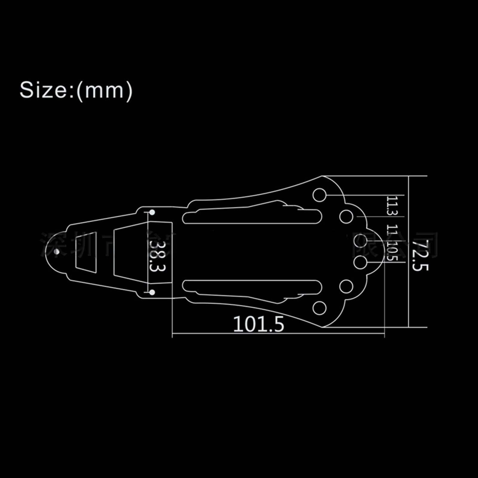 Guitar Trapezoidal Tailpiece Bridge with Screws for Electric Bass Guitars