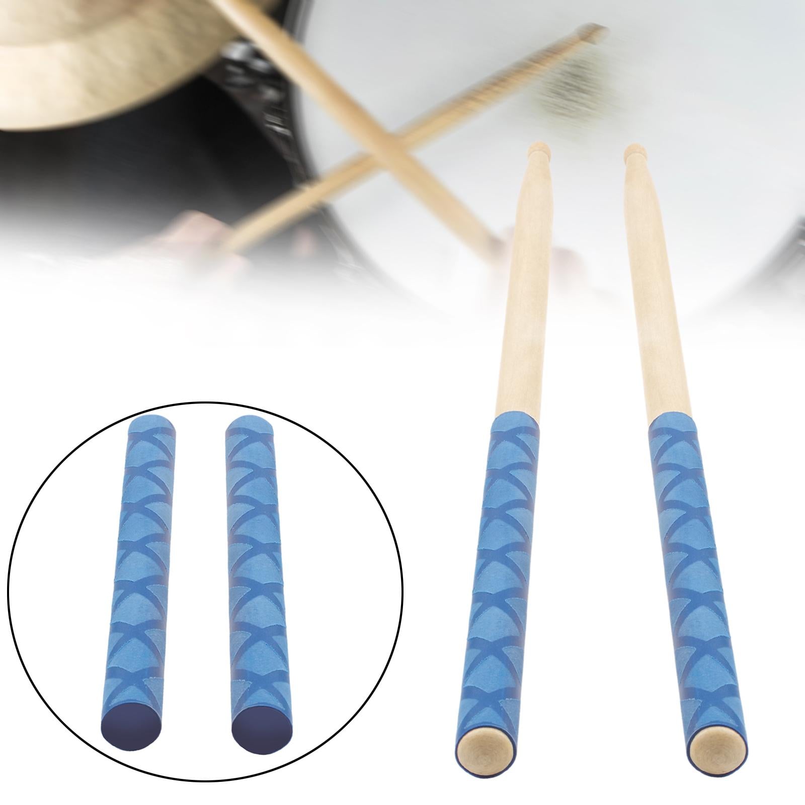 2 Pieces Drumstick Grips Non Slip Drumstick Wrap for Beginners Children Kids Blue