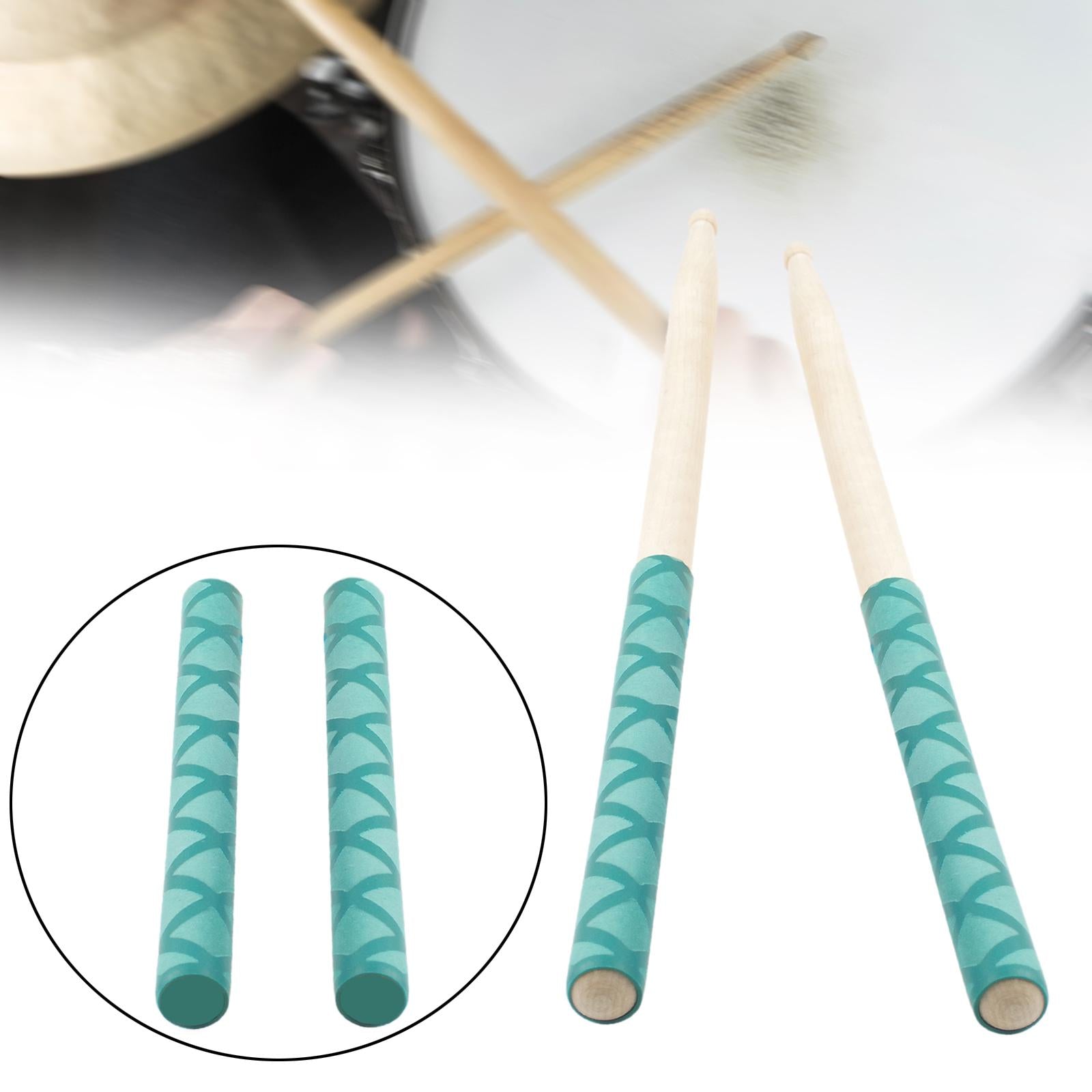 2 Pieces Drumstick Grips Non Slip Drumstick Wrap for Beginners Children Kids Green