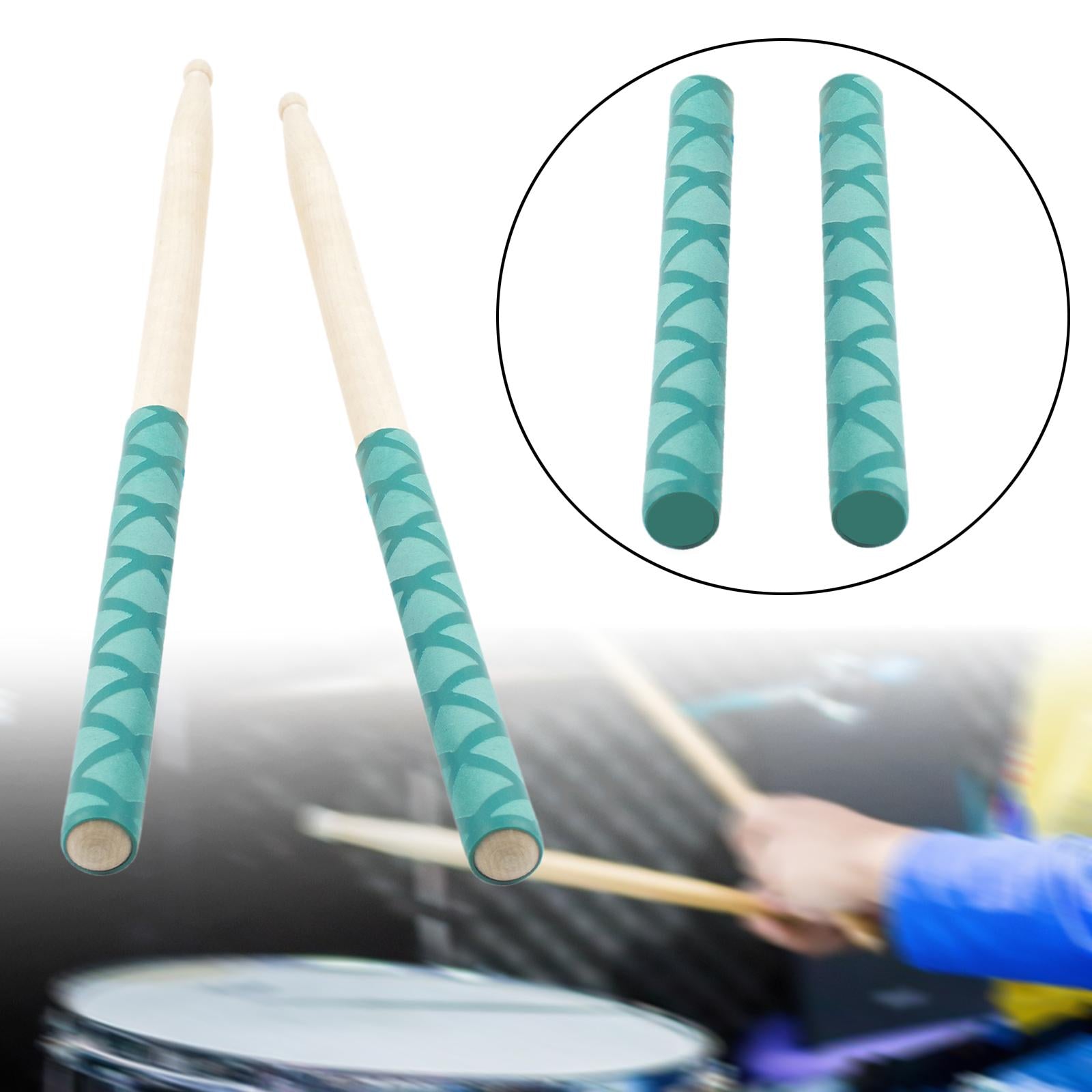 2 Pieces Drumstick Grips Non Slip Drumstick Wrap for Beginners Children Kids Green