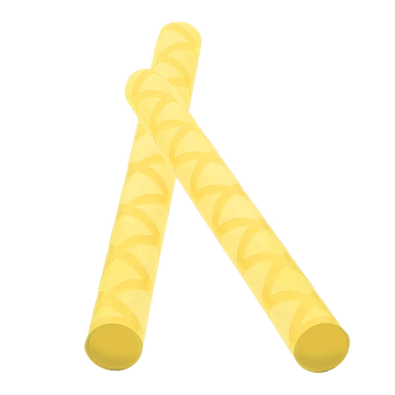 2 Pieces Drumstick Grips Non Slip Drumstick Wrap for Beginners Children Kids Yellow