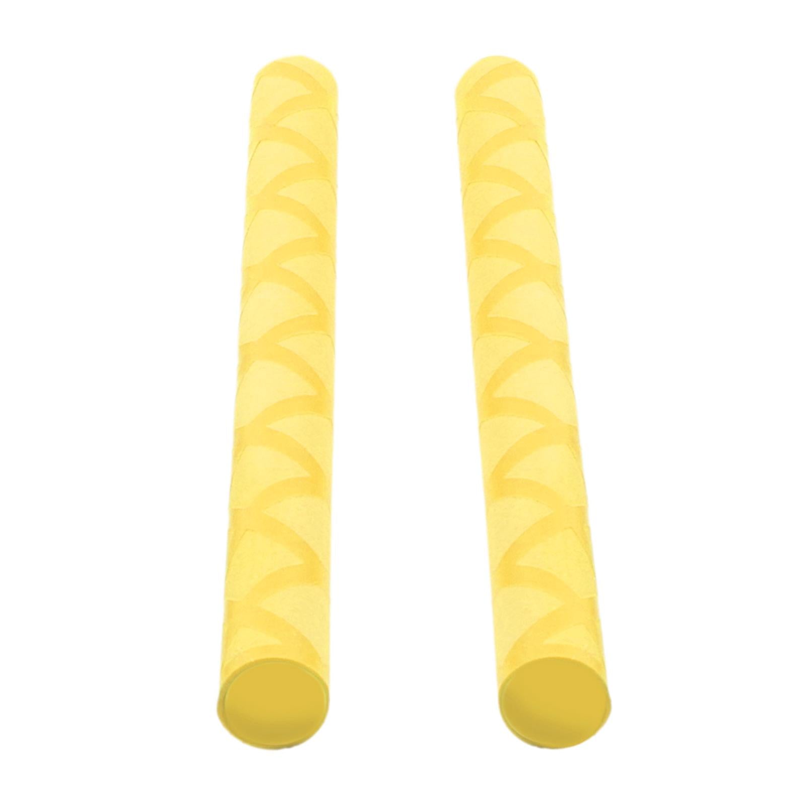 2 Pieces Drumstick Grips Non Slip Drumstick Wrap for Beginners Children Kids Yellow