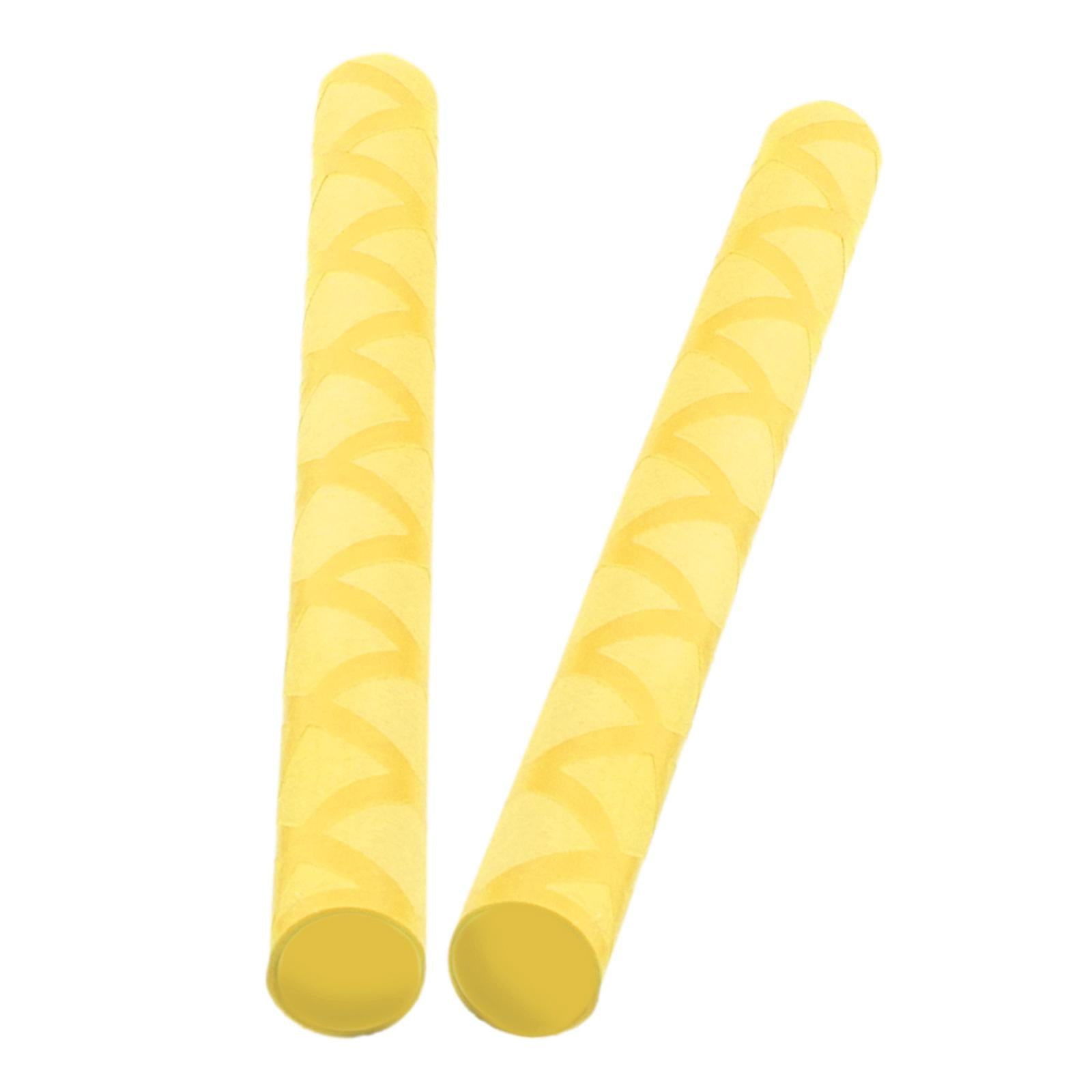 2 Pieces Drumstick Grips Non Slip Drumstick Wrap for Beginners Children Kids Yellow