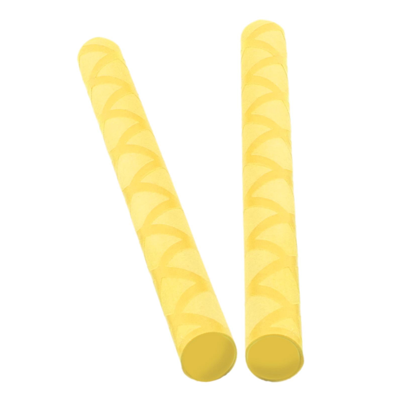 2 Pieces Drumstick Grips Non Slip Drumstick Wrap for Beginners Children Kids Yellow