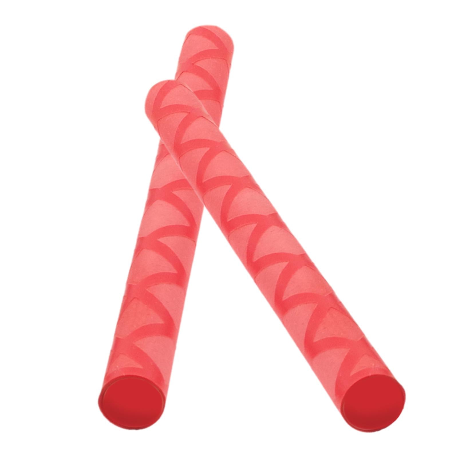 2 Pieces Drumstick Grips Non Slip Drumstick Wrap for Beginners Children Kids Red