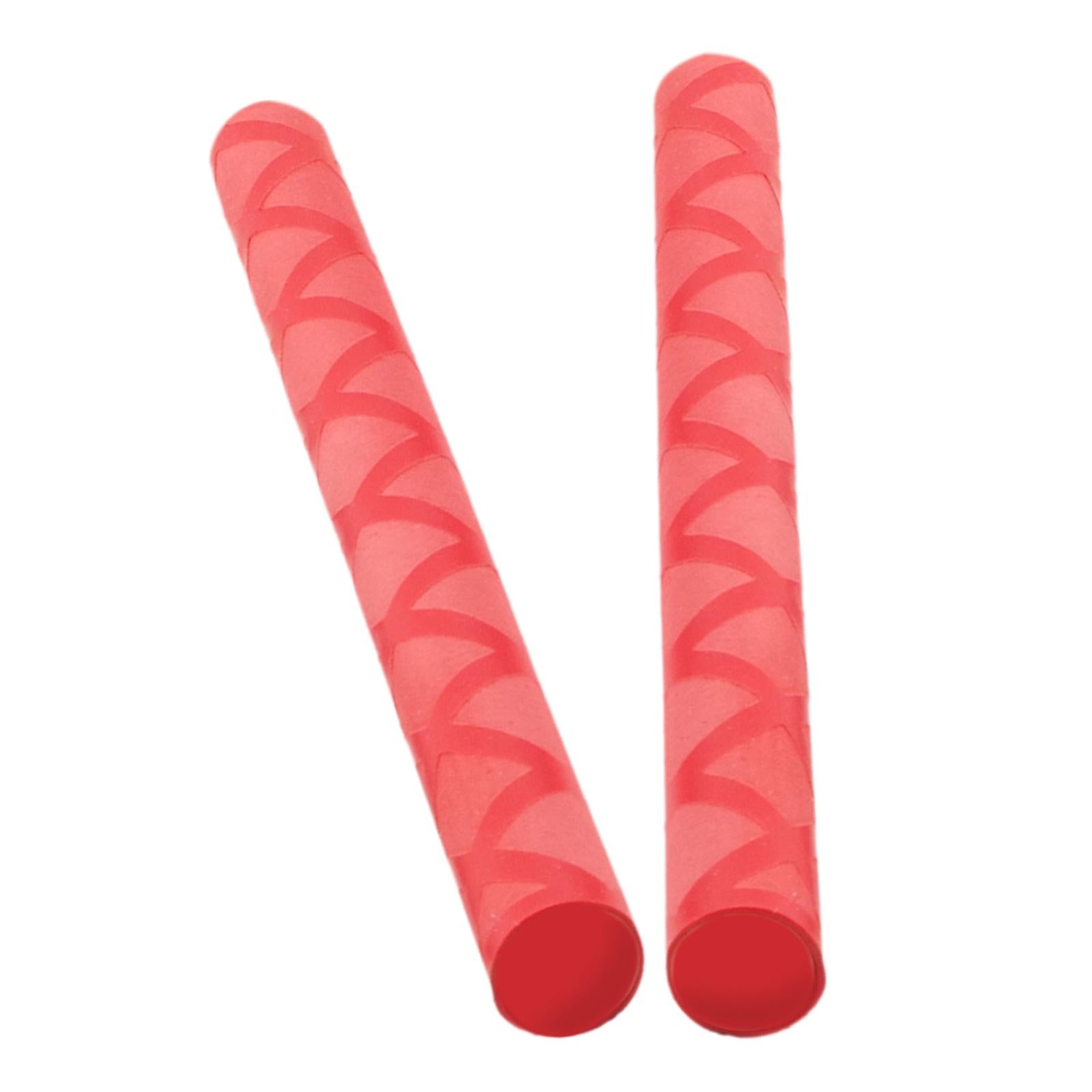 2 Pieces Drumstick Grips Non Slip Drumstick Wrap for Beginners Children Kids Red