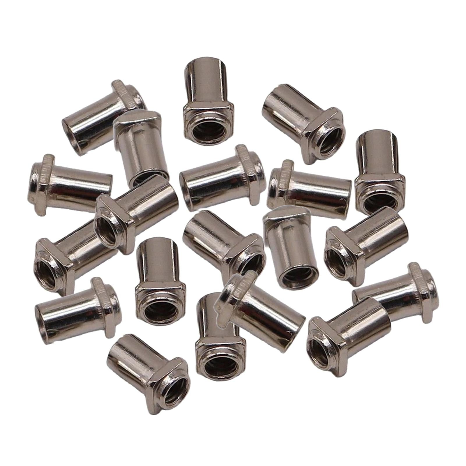 20Pcs Metal Drum Screws Nuts Easy to Install Practical Percussion Instrument M5