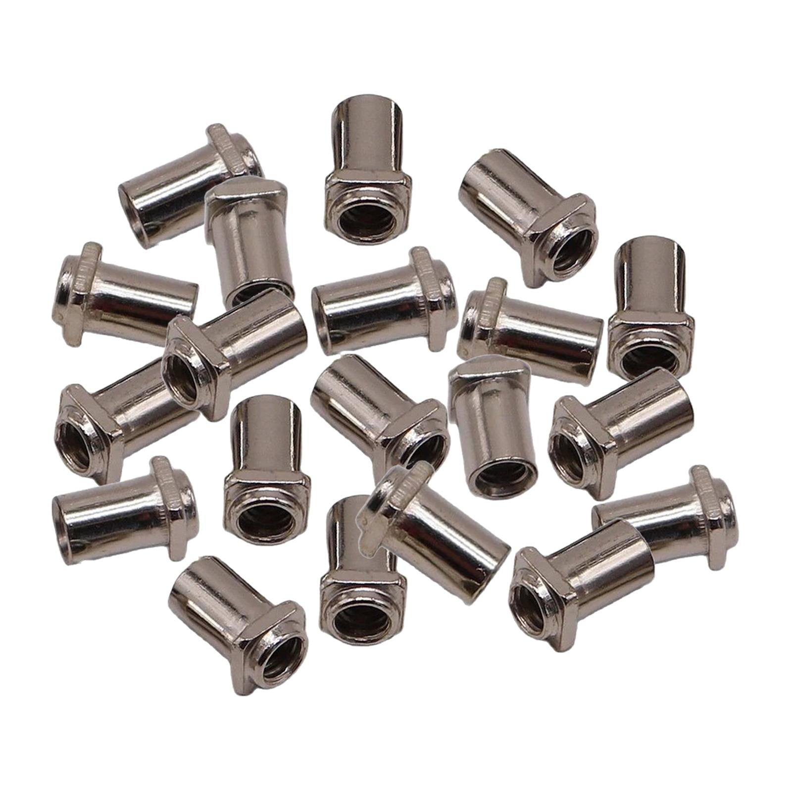 20Pcs Metal Drum Screws Nuts Easy to Install Practical Percussion Instrument M5