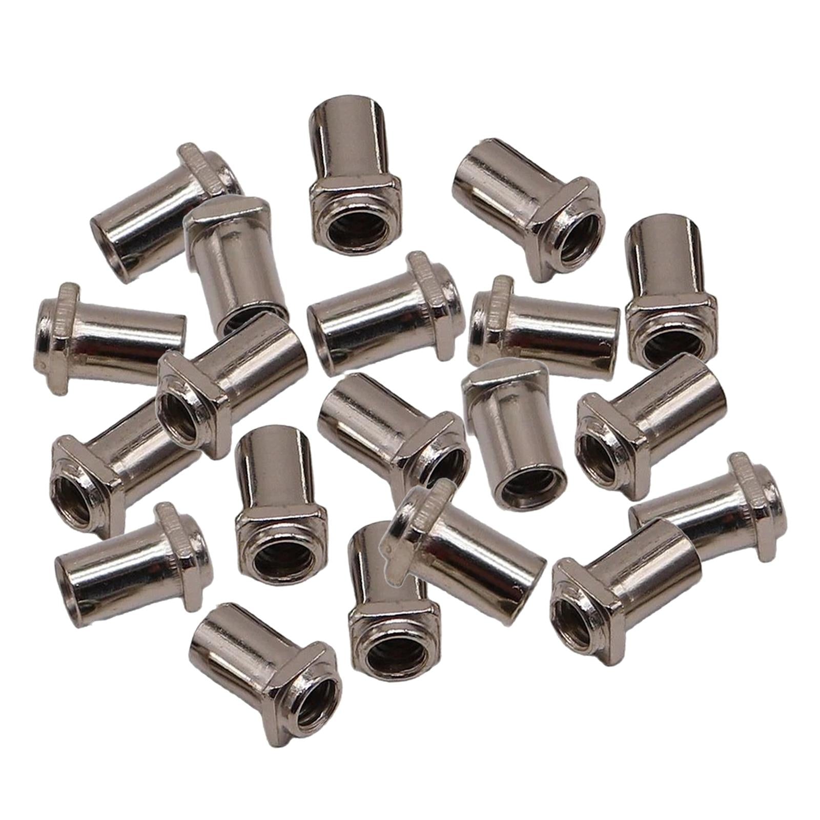 20Pcs Metal Drum Screws Nuts Easy to Install Practical Percussion Instrument M5