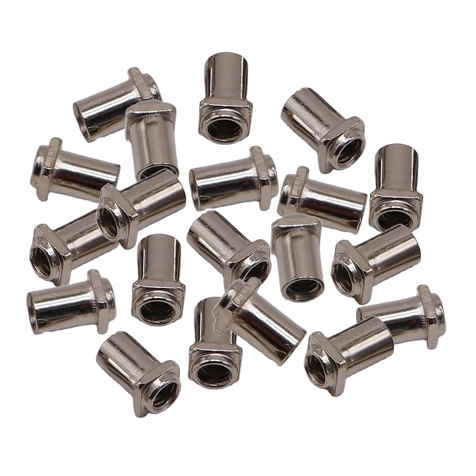 20Pcs Metal Drum Screws Nuts Easy to Install Practical Percussion Instrument M5