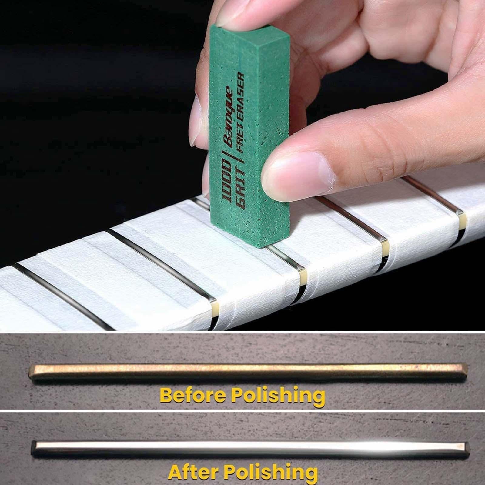 5Pcs Guitar Fret Erasers Fret Polishing Cleaner for Acoustic Strings Ukulele