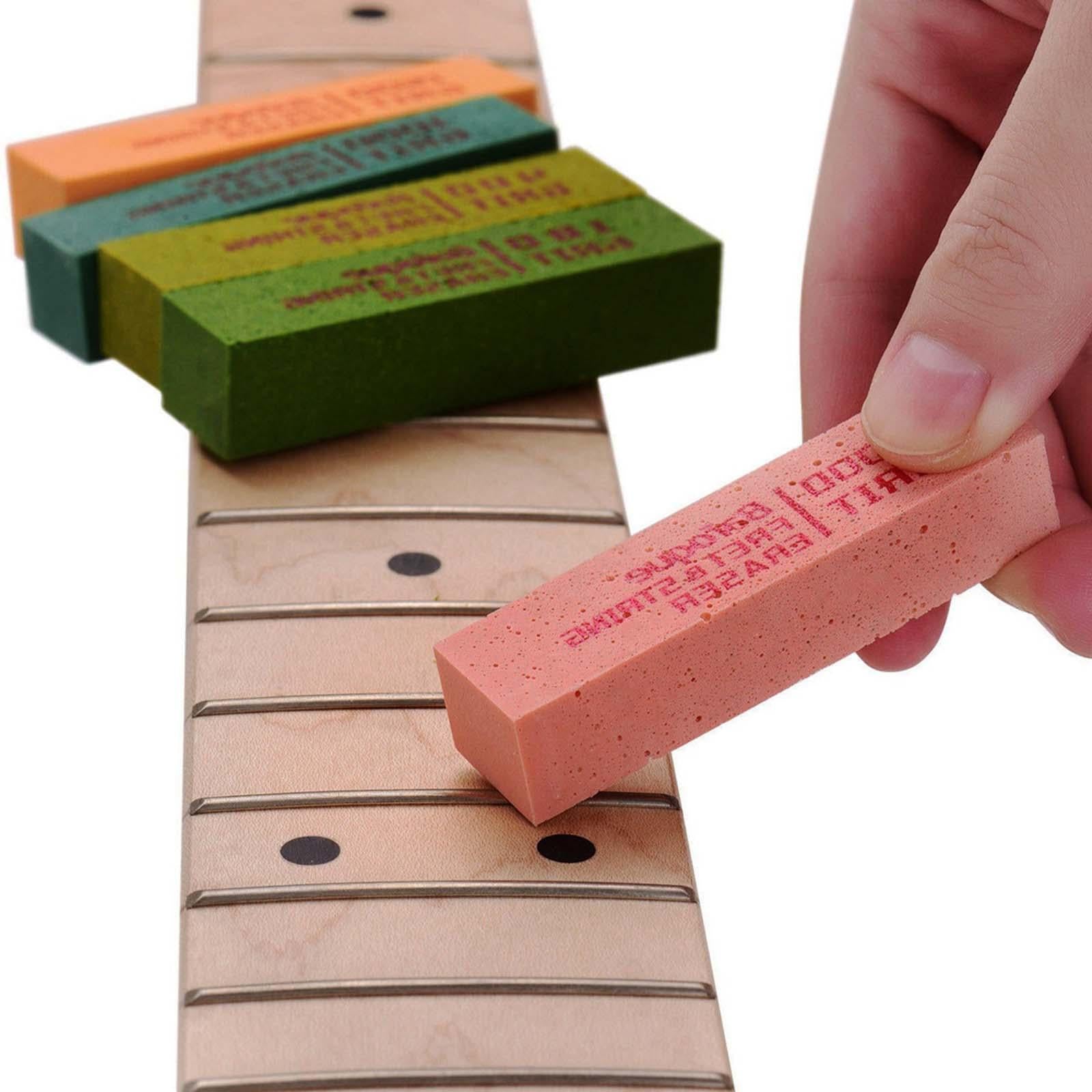 5Pcs Guitar Fret Erasers Fret Polishing Cleaner for Acoustic Strings Ukulele