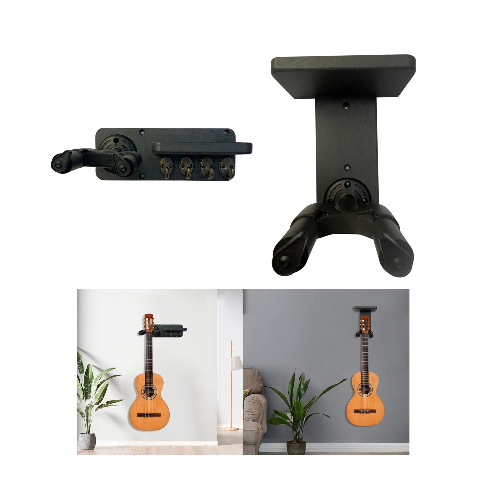 Guitar Wall Hanger with Mounting Screws for Mandolins Electric Guitar Violin horizontal