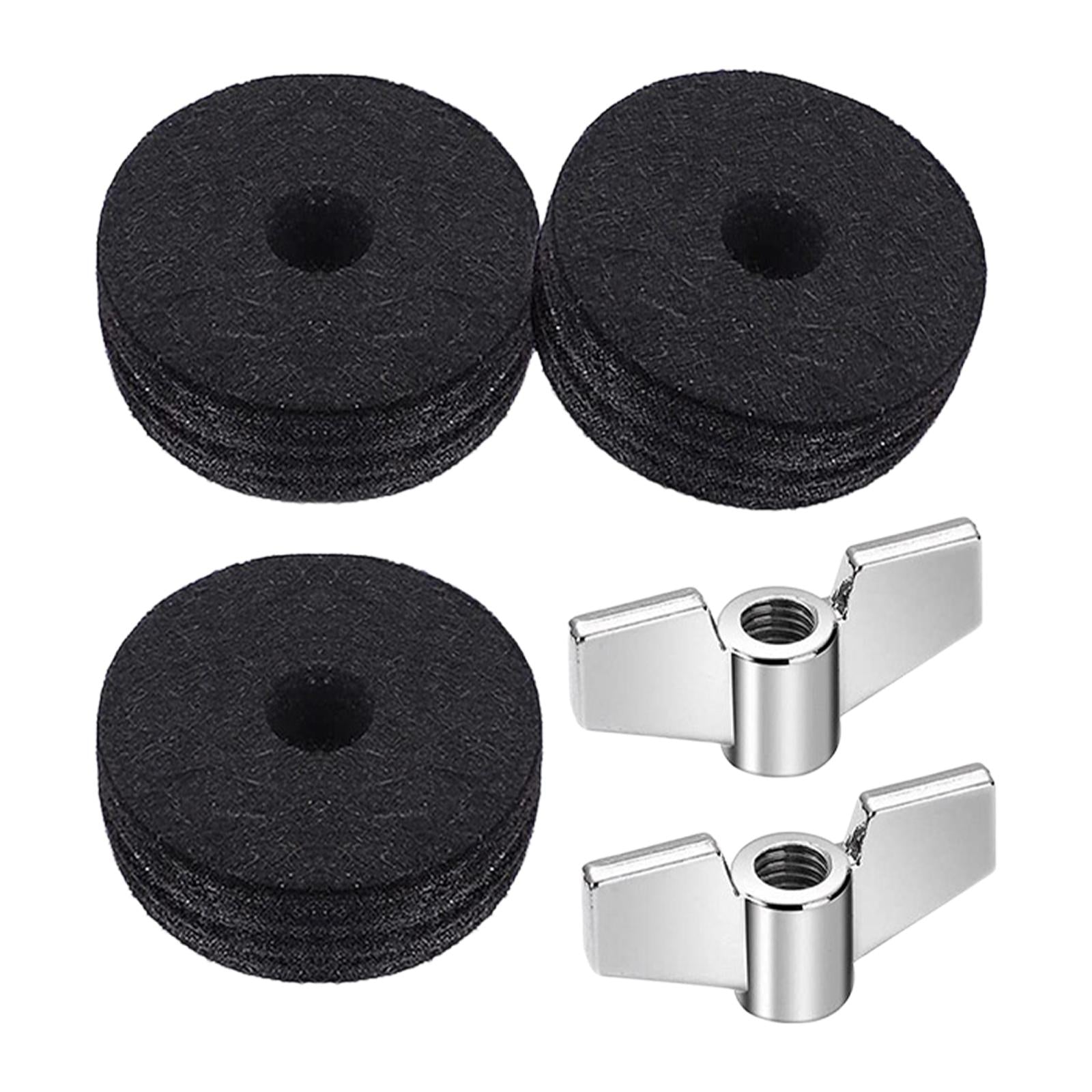 13Pcs Cymbal Replacement Accessories with Wing Nuts Durable Cymbal Felt Kits 13pcs Black