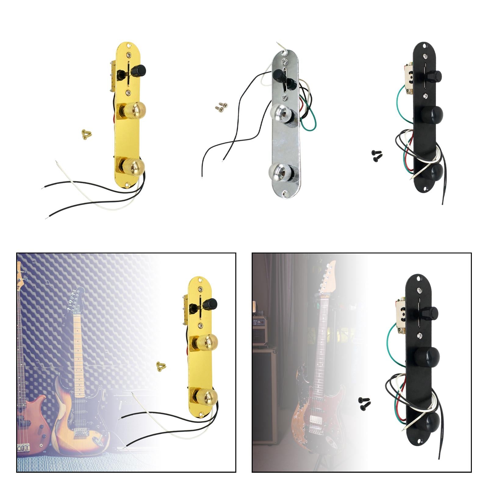 Prewired Loaded Control Plate 3 Way Wired Loaded Prewired Control Plate Accs Gold