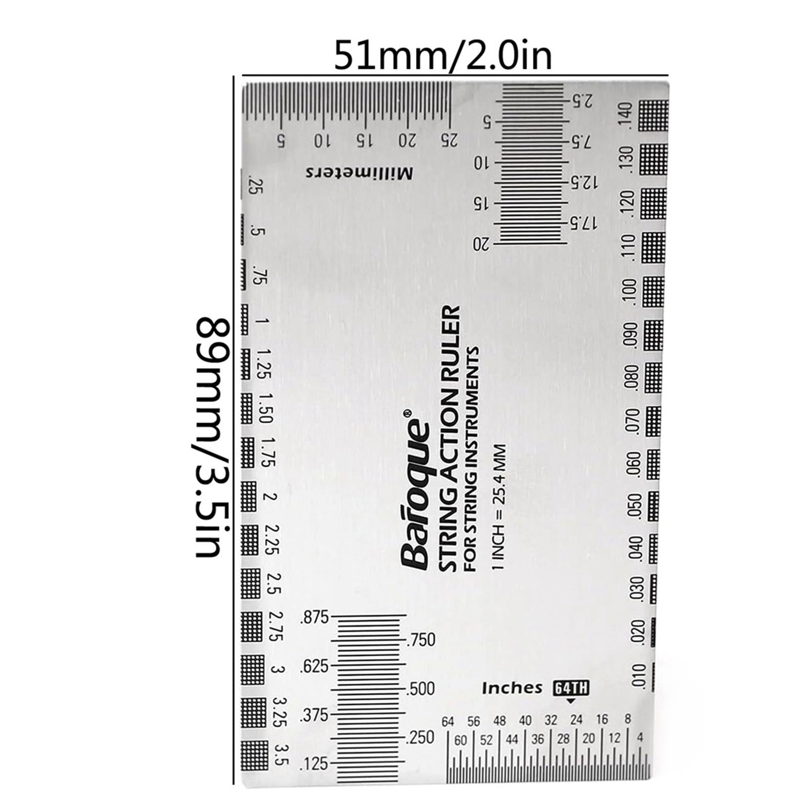 String Action Ruler Gauge Tool Guitar Luthier Tool for Banjo Acoustic Guitar