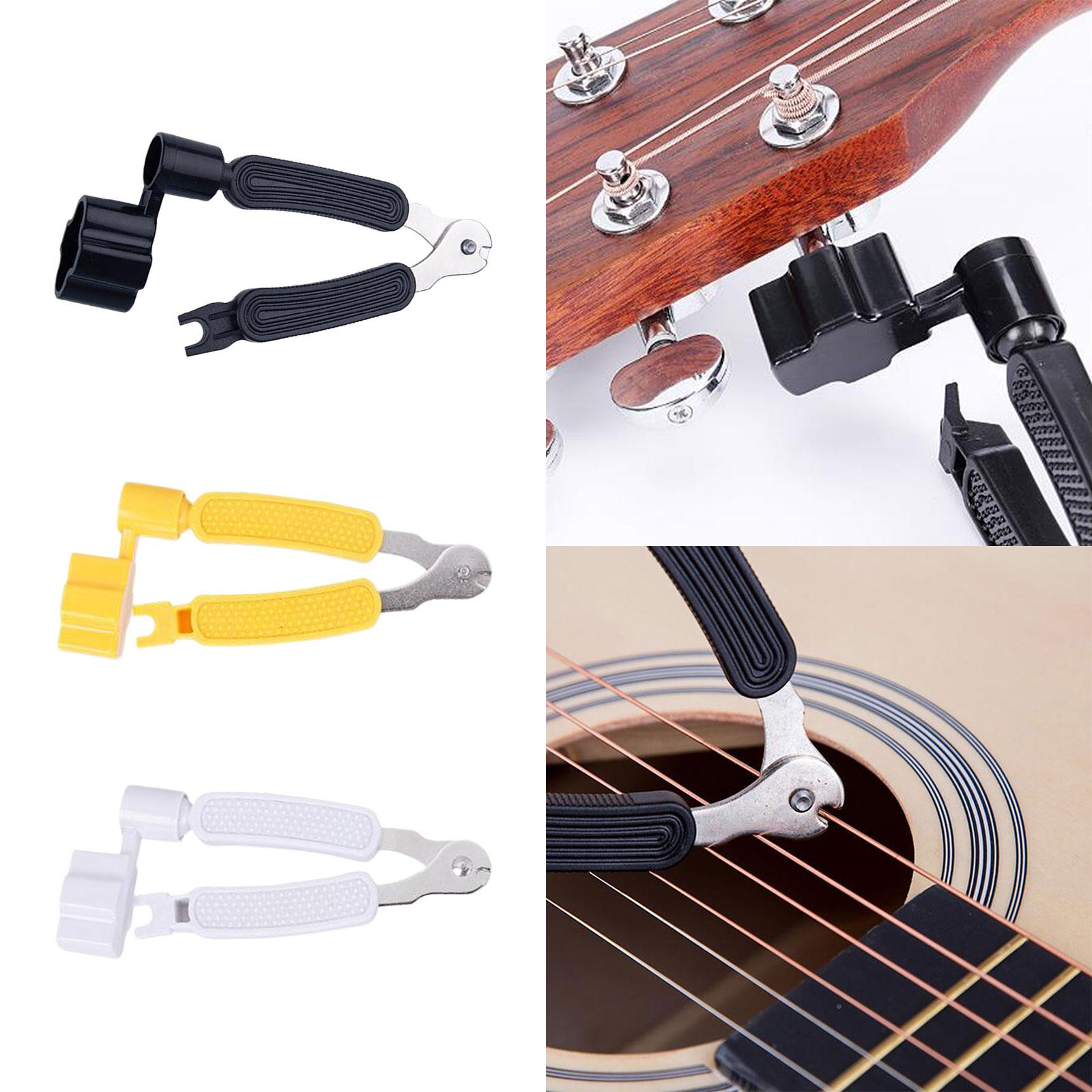 Guitar String Winder Universal Duable Guitar Tool for Banjo Guitar Repairing Black