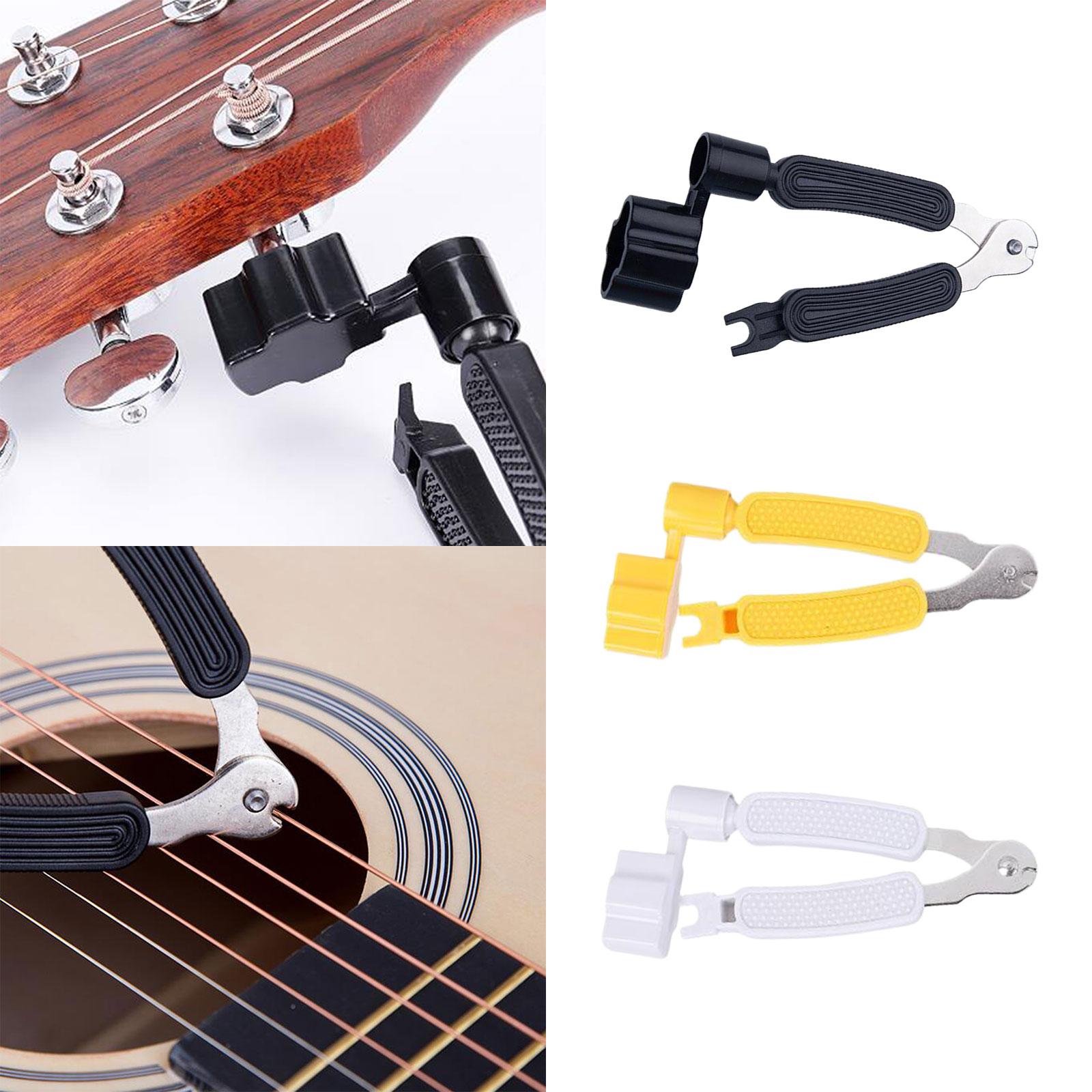 Guitar String Winder Universal Duable Guitar Tool for Banjo Guitar Repairing Black