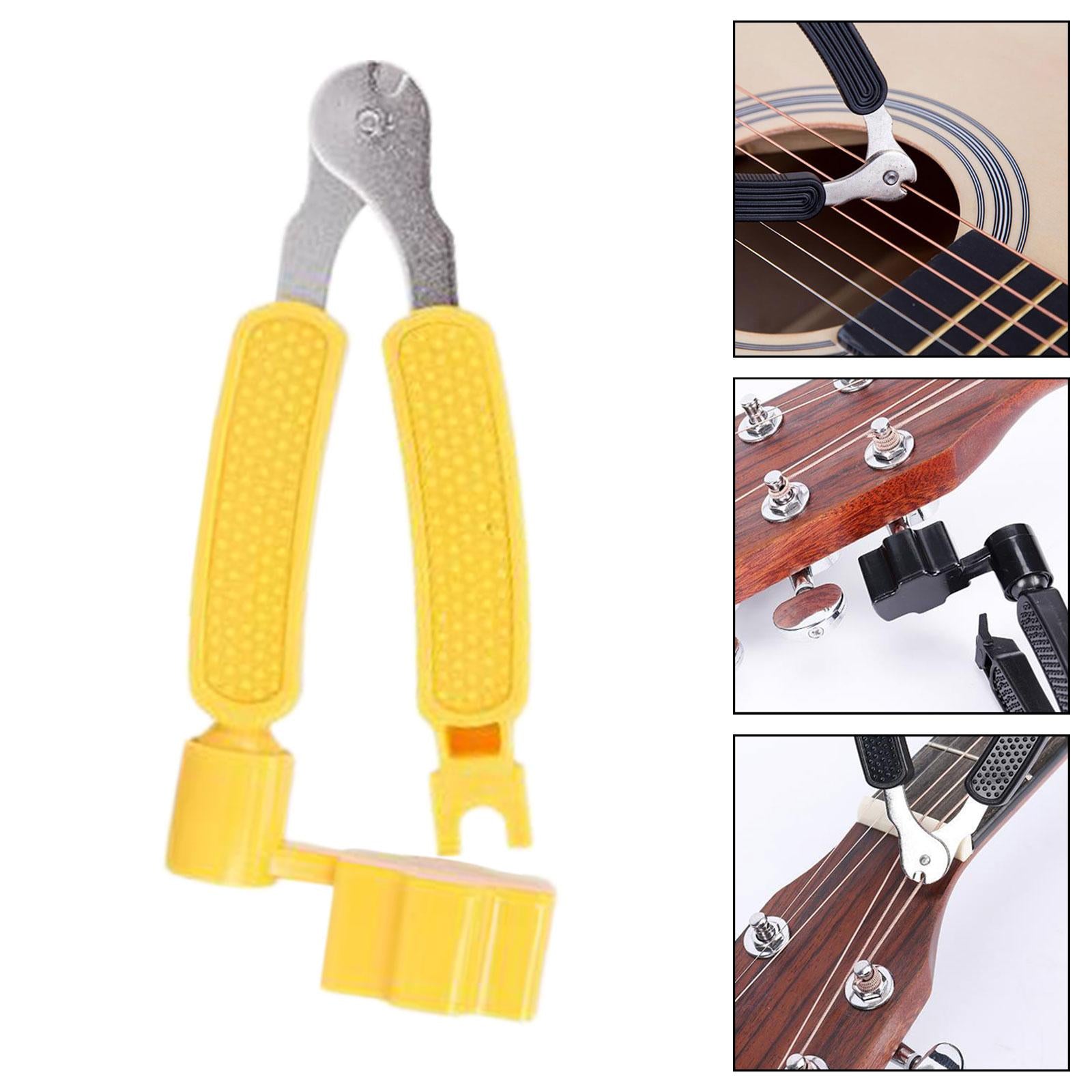 Guitar String Winder Universal Duable Guitar Tool for Banjo Guitar Repairing Yellow