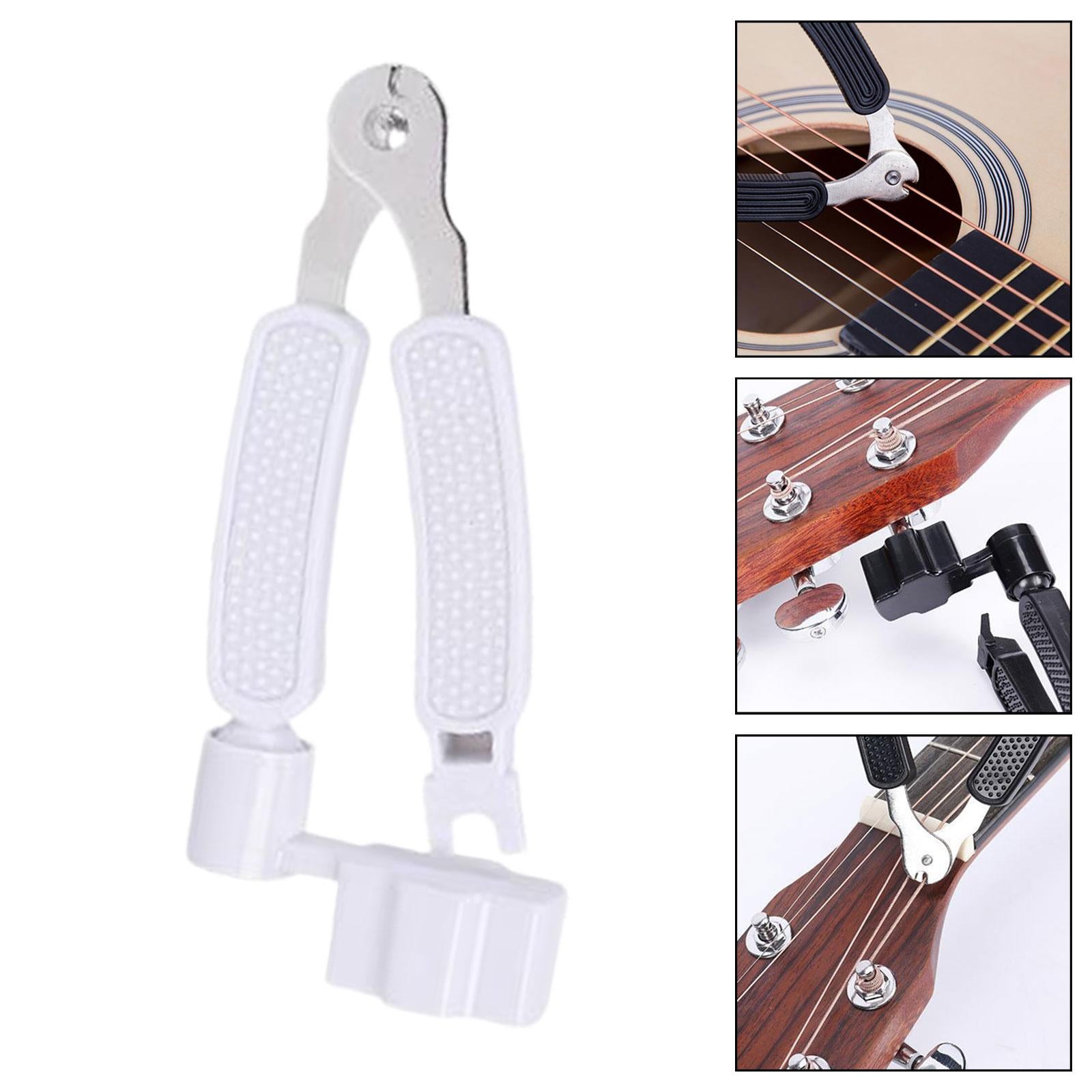 Guitar String Winder Universal Duable Guitar Tool for Banjo Guitar Repairing White