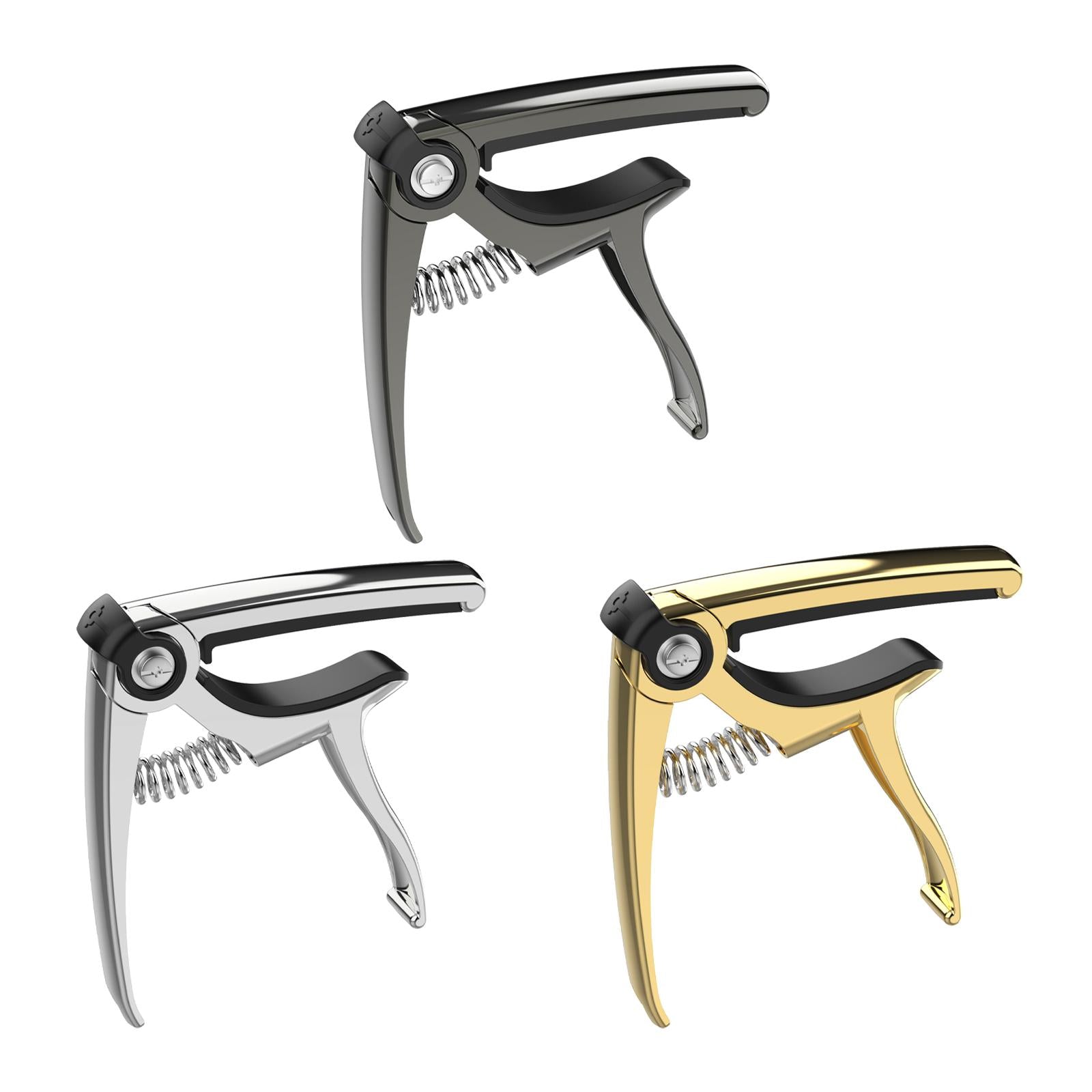 Guitar Capo Universal Guitar Capo Tuner Clip for Bass Mandolin Ukulele black