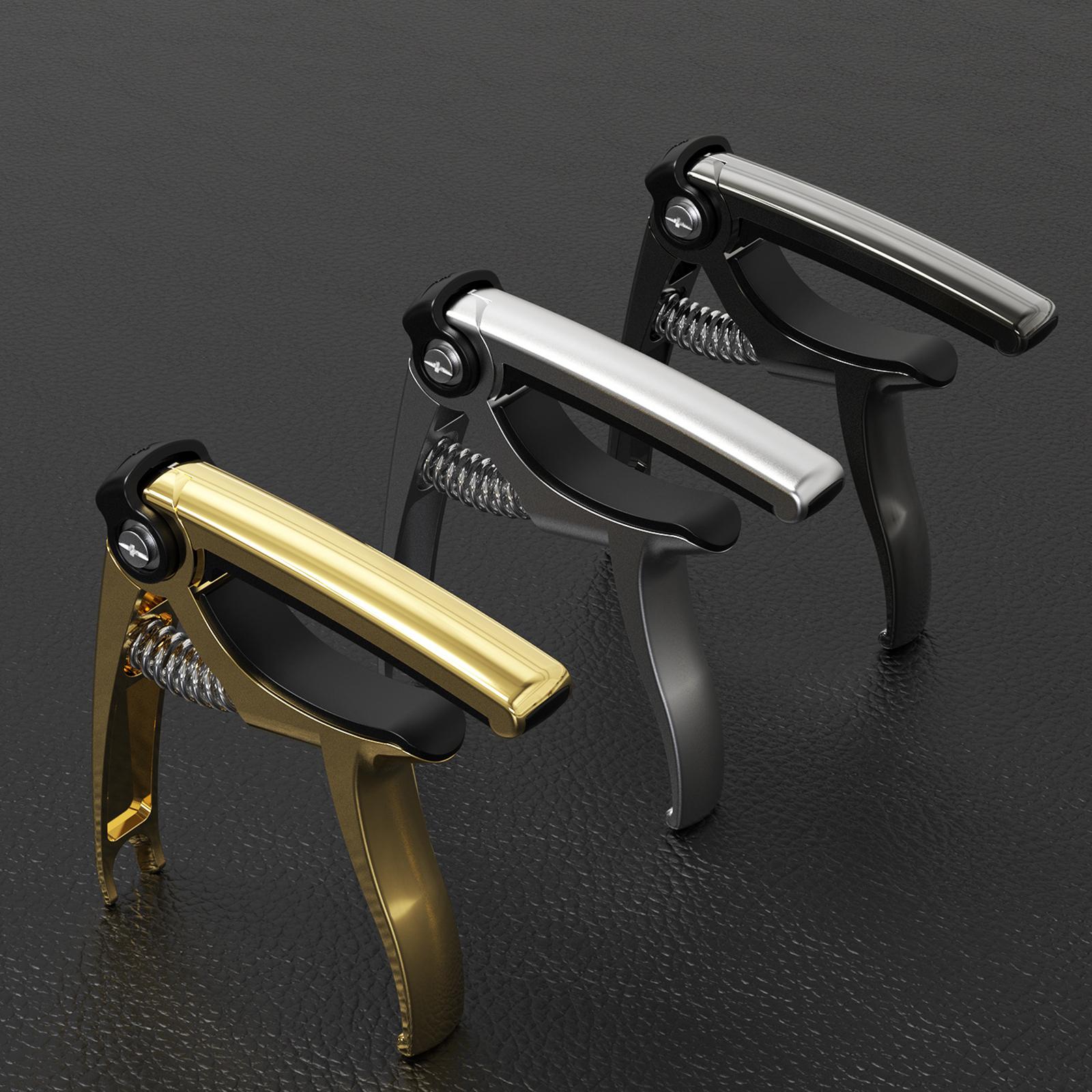 Guitar Capo Universal Guitar Capo Tuner Clip for Bass Mandolin Ukulele black