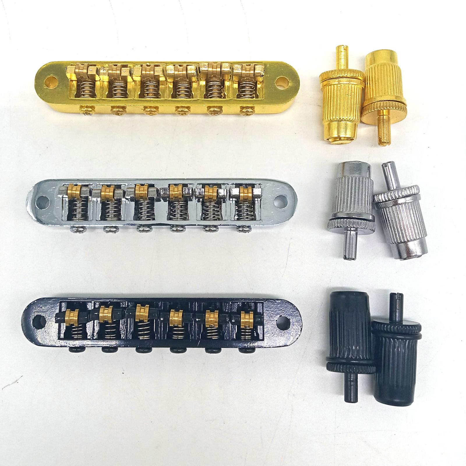 Roller Saddle Bridge Increased Tuning Stability for Electric Guitar Replaces Gold