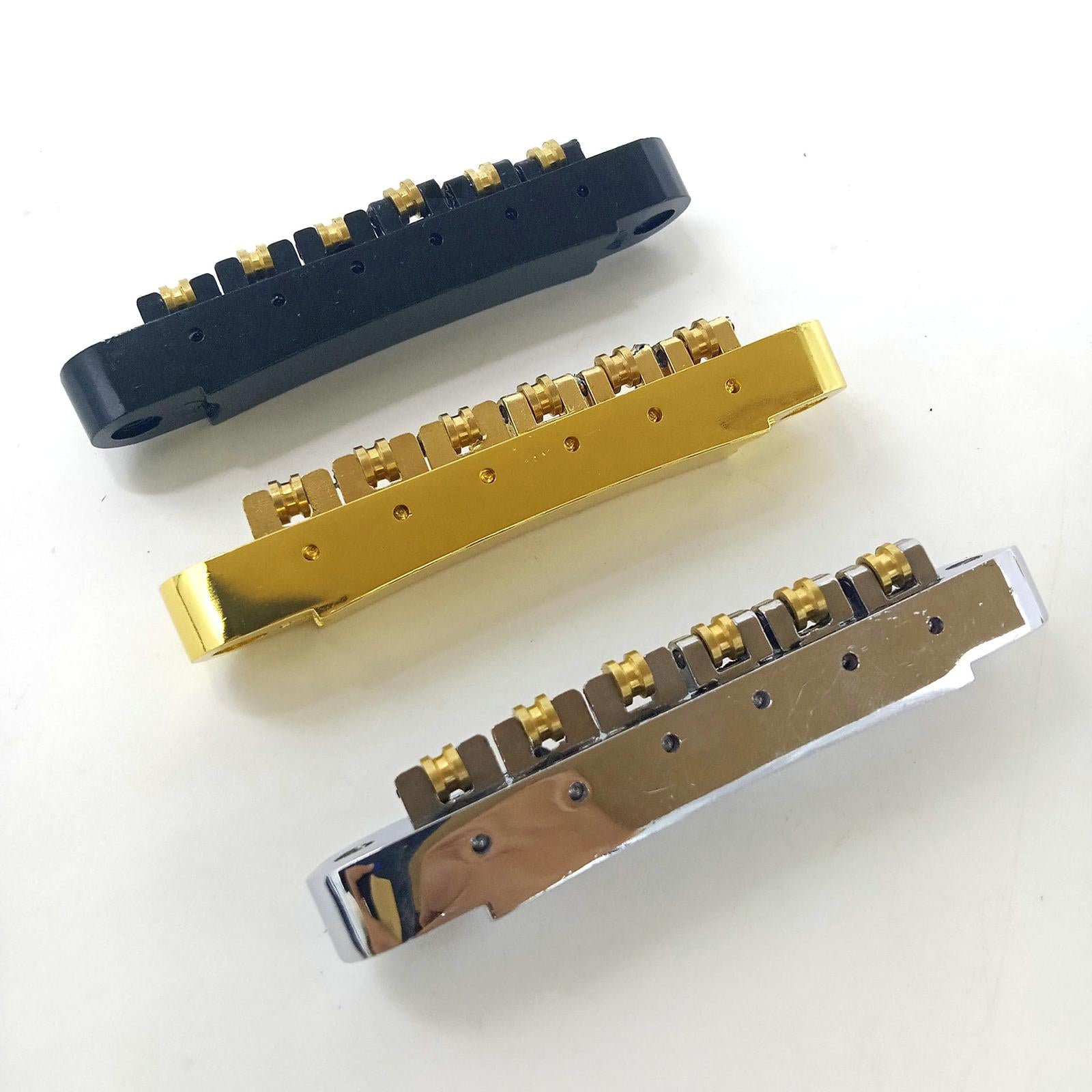 Roller Saddle Bridge Increased Tuning Stability for Electric Guitar Replaces Gold