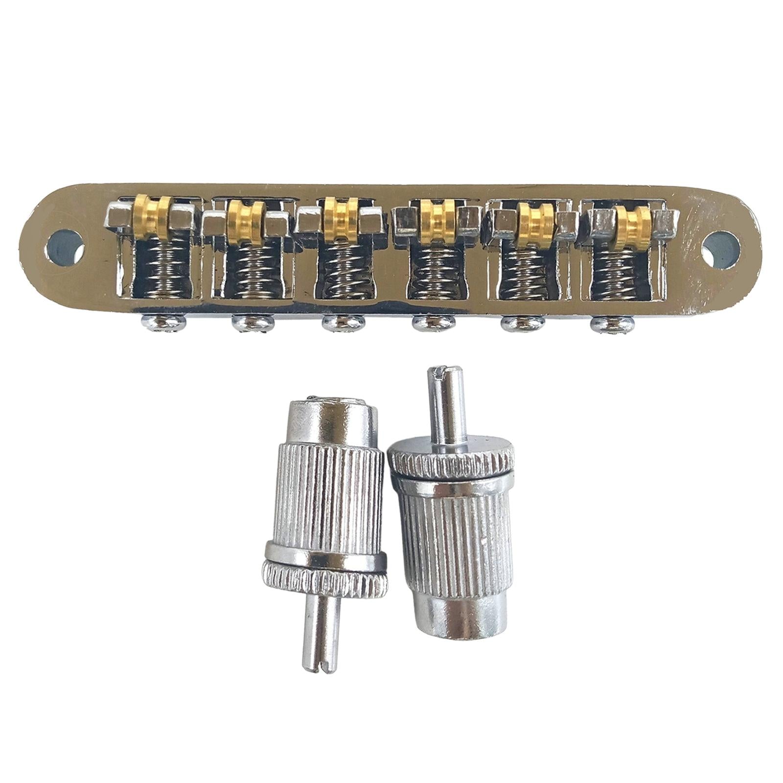 Roller Saddle Bridge Increased Tuning Stability for Electric Guitar Replaces Silver