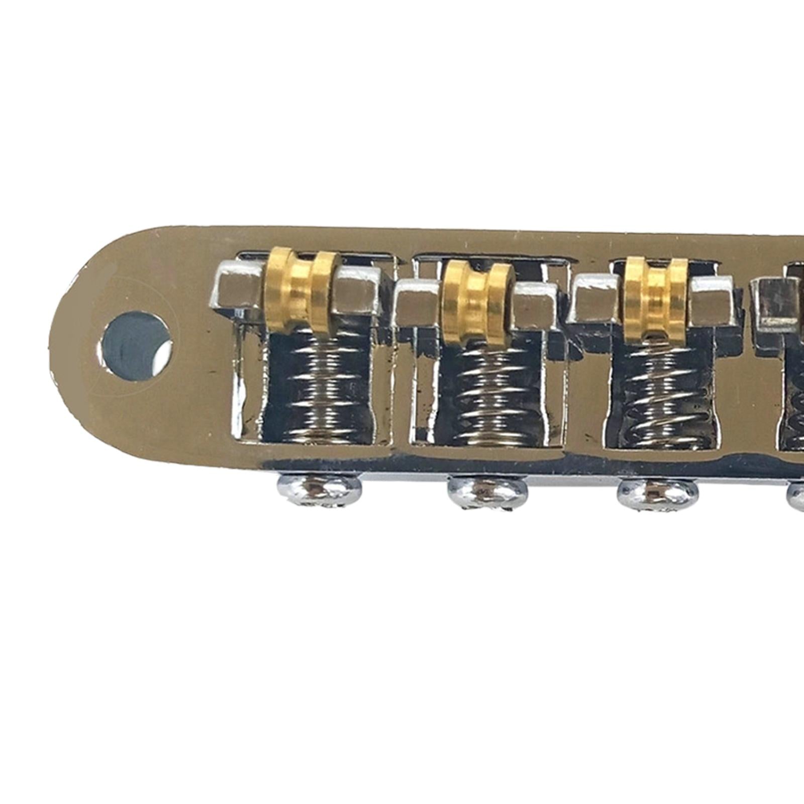 Roller Saddle Bridge Increased Tuning Stability for Electric Guitar Replaces Silver