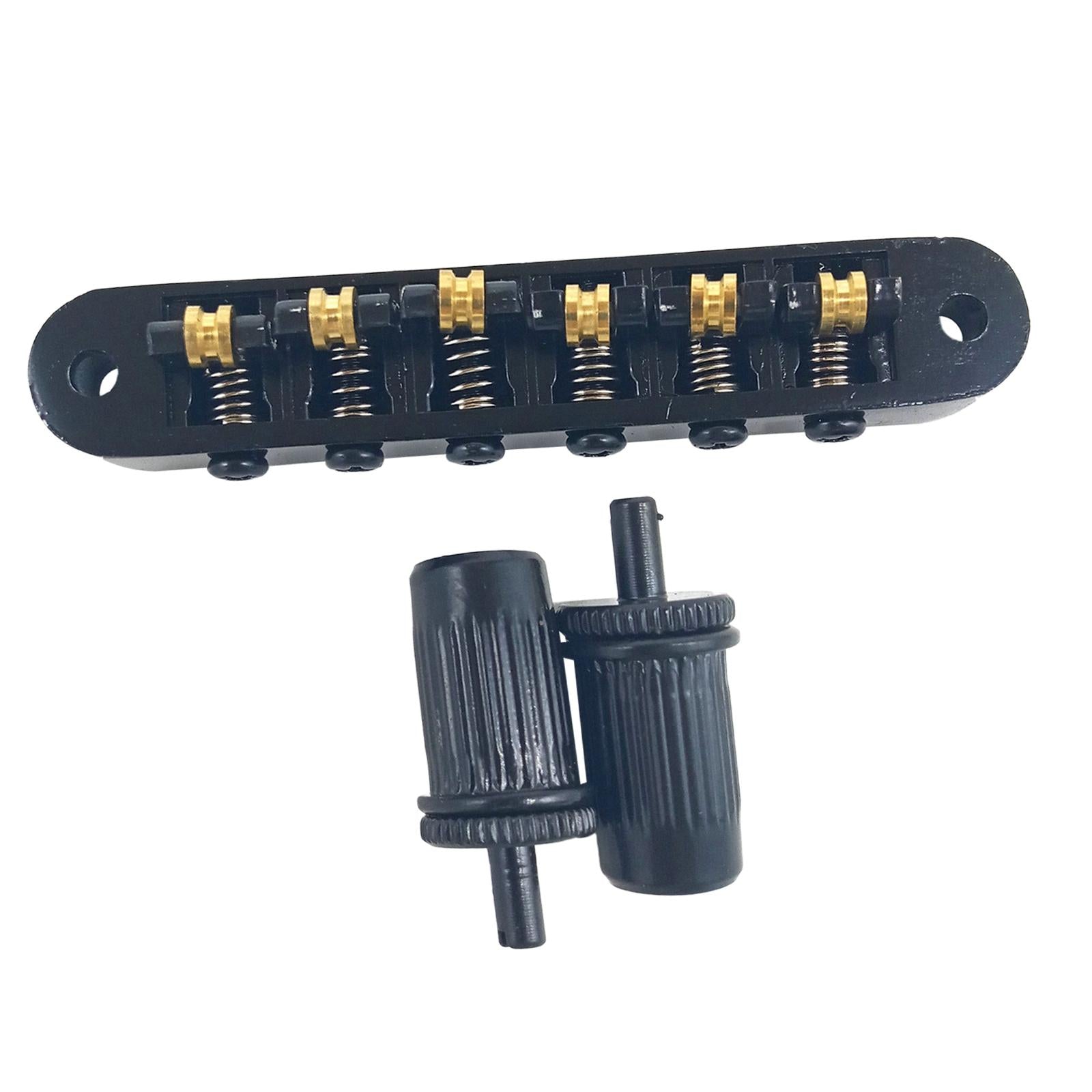 Roller Saddle Bridge Increased Tuning Stability for Electric Guitar Replaces Black