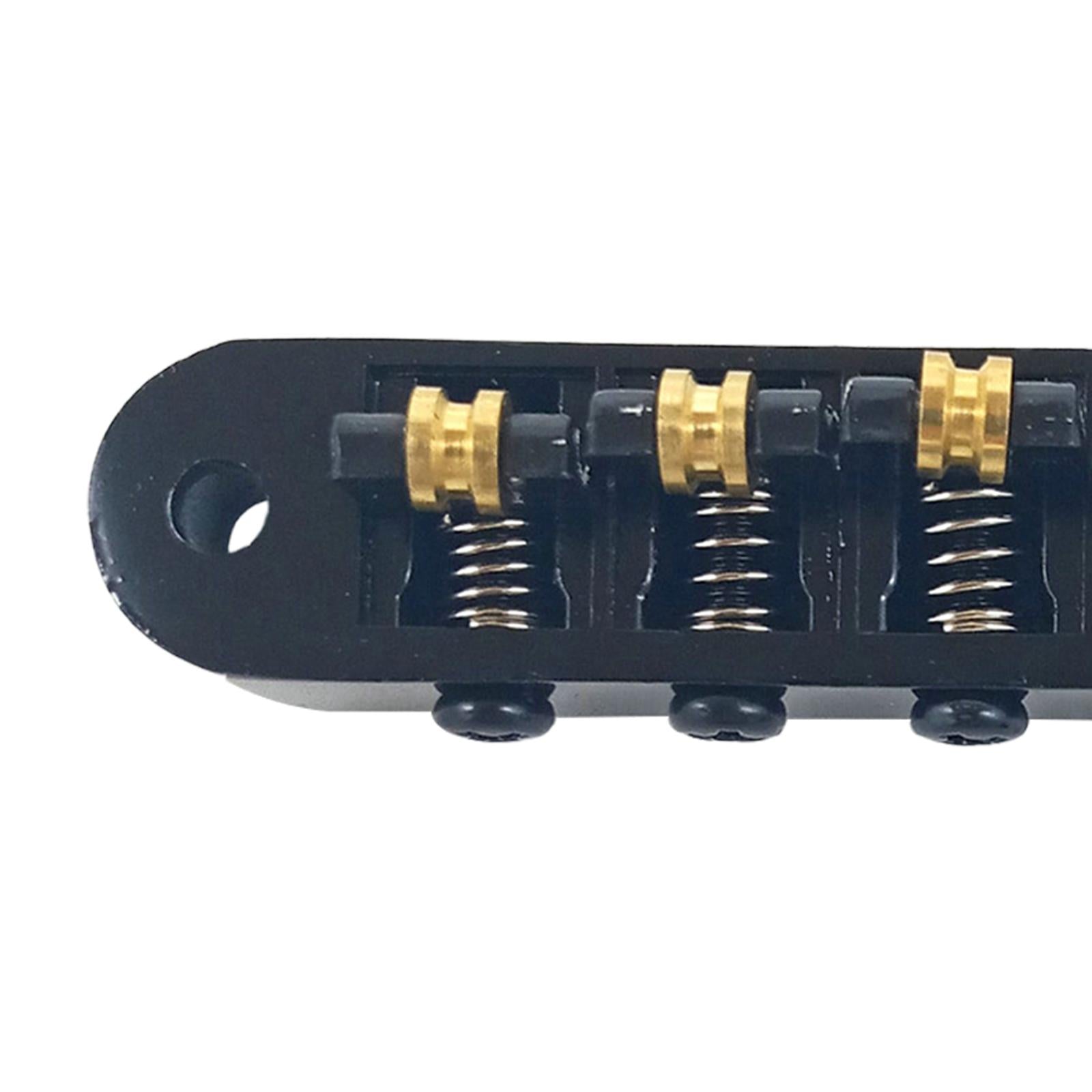 Roller Saddle Bridge Increased Tuning Stability for Electric Guitar Replaces Black