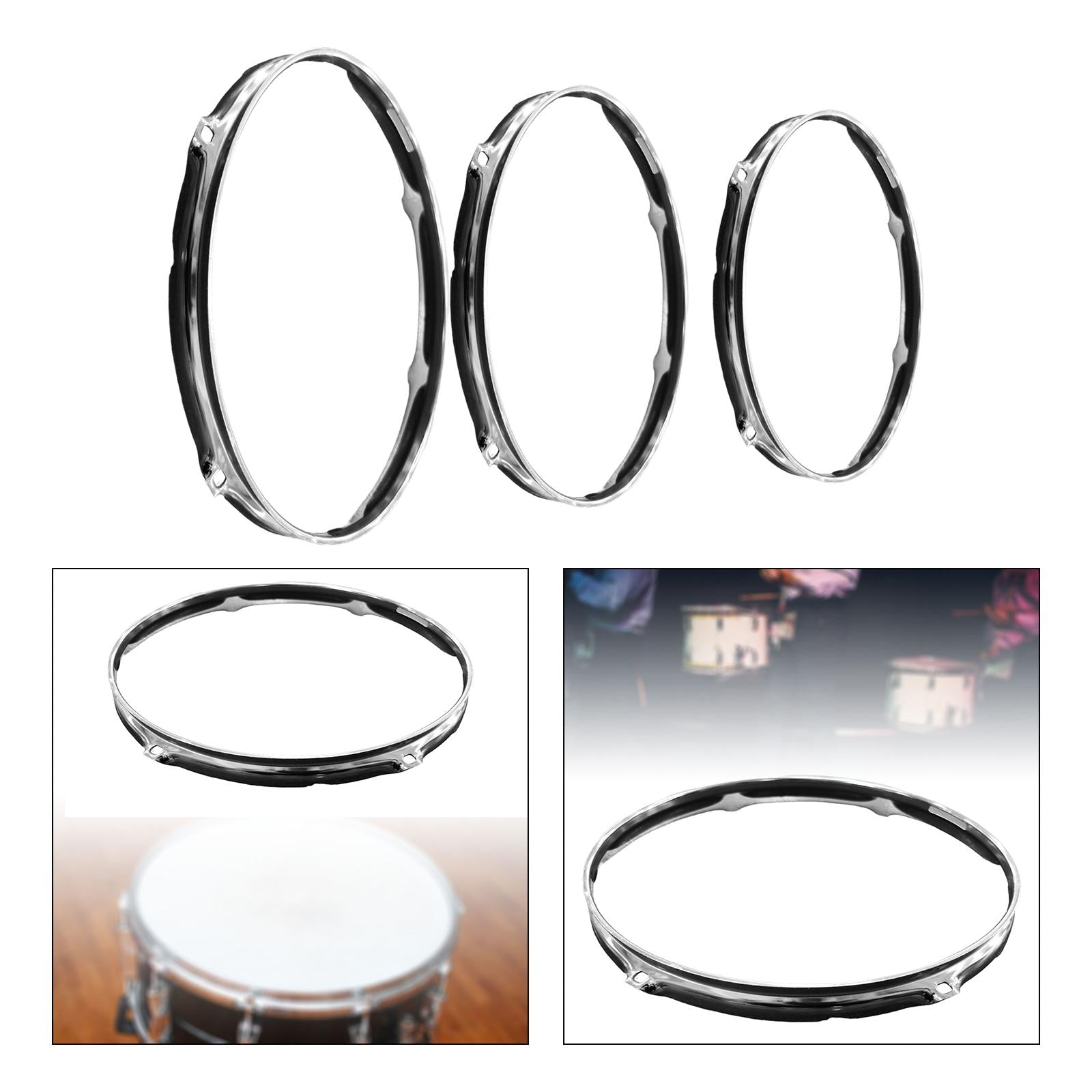 6 Hole Drum Rim Musical Accessory Drum Hoop for Office Instrument Home Decor 14inch