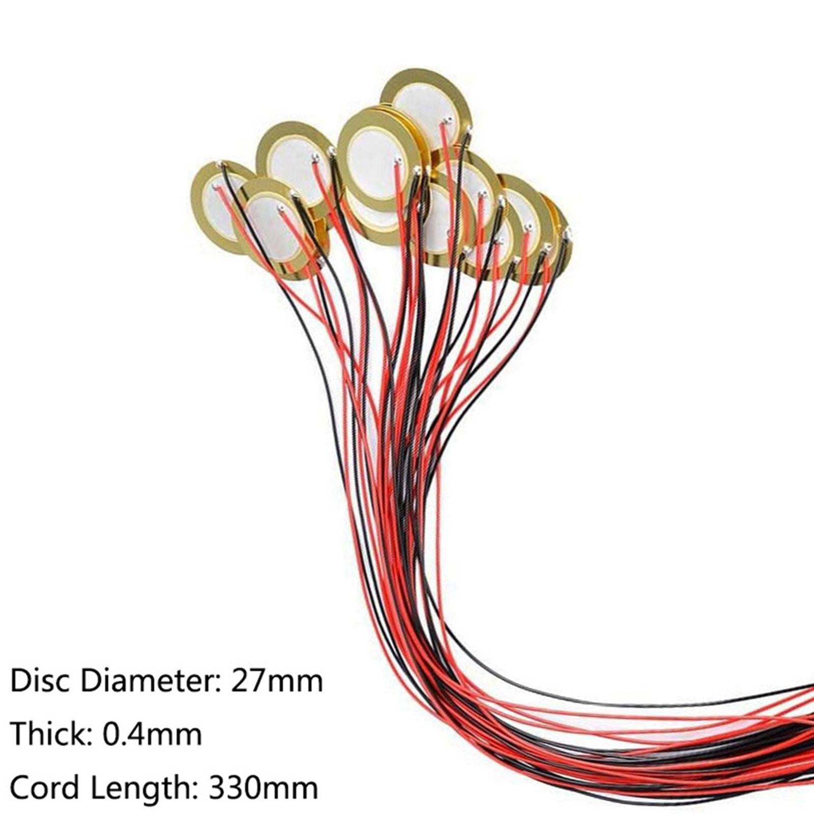 15Pcs Piezo Pickup 27mm Piezo Discs with 13