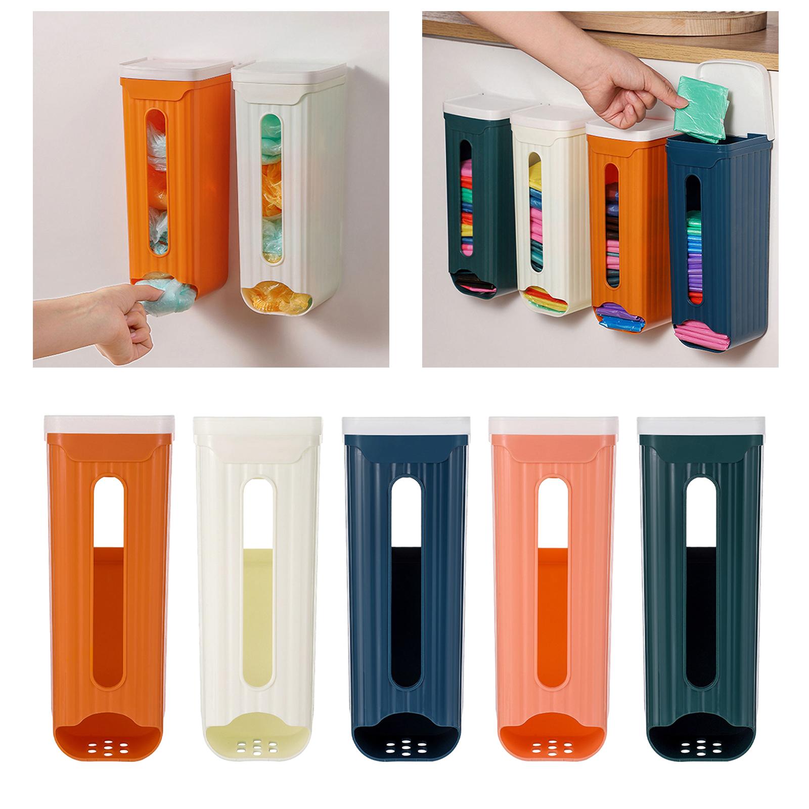 Grocery Bag Organizer Grocery Bag Dispenser for Restaurant Cabinet Household Orange