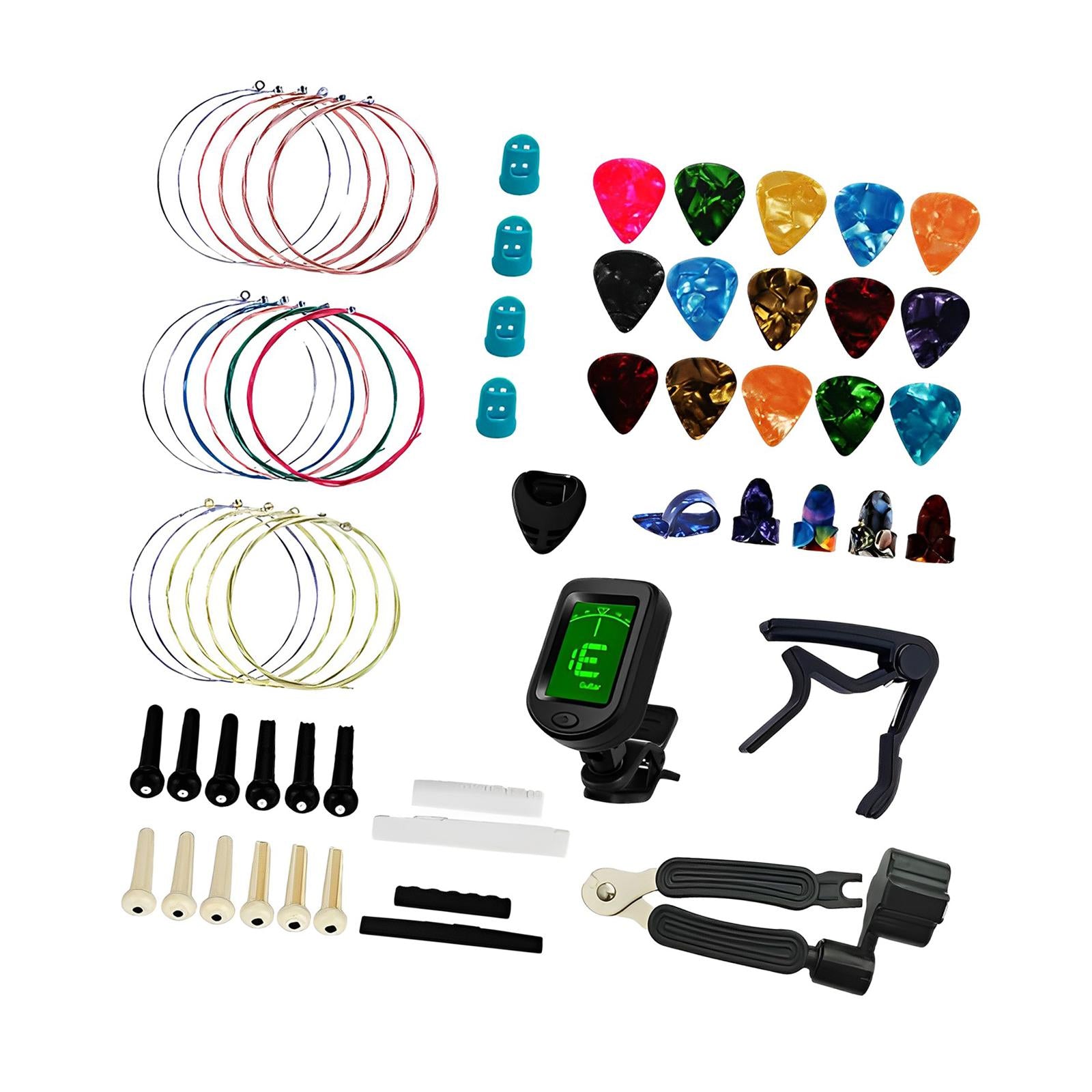 48 Pieces Guitar Accessories Kit Repair Tools Acoustic Guitar Changing Tool