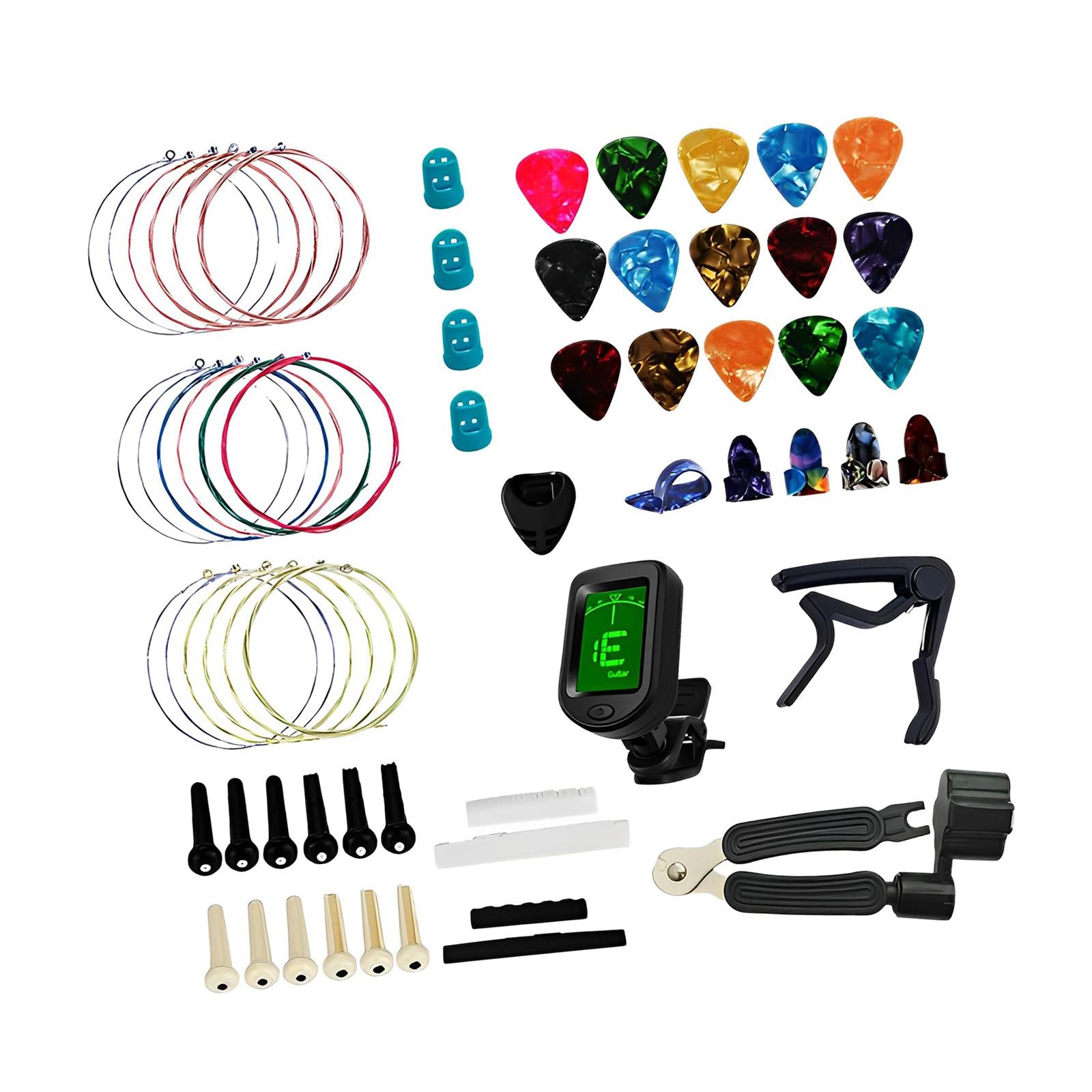 48 Pieces Guitar Accessories Kit Repair Tools Acoustic Guitar Changing Tool