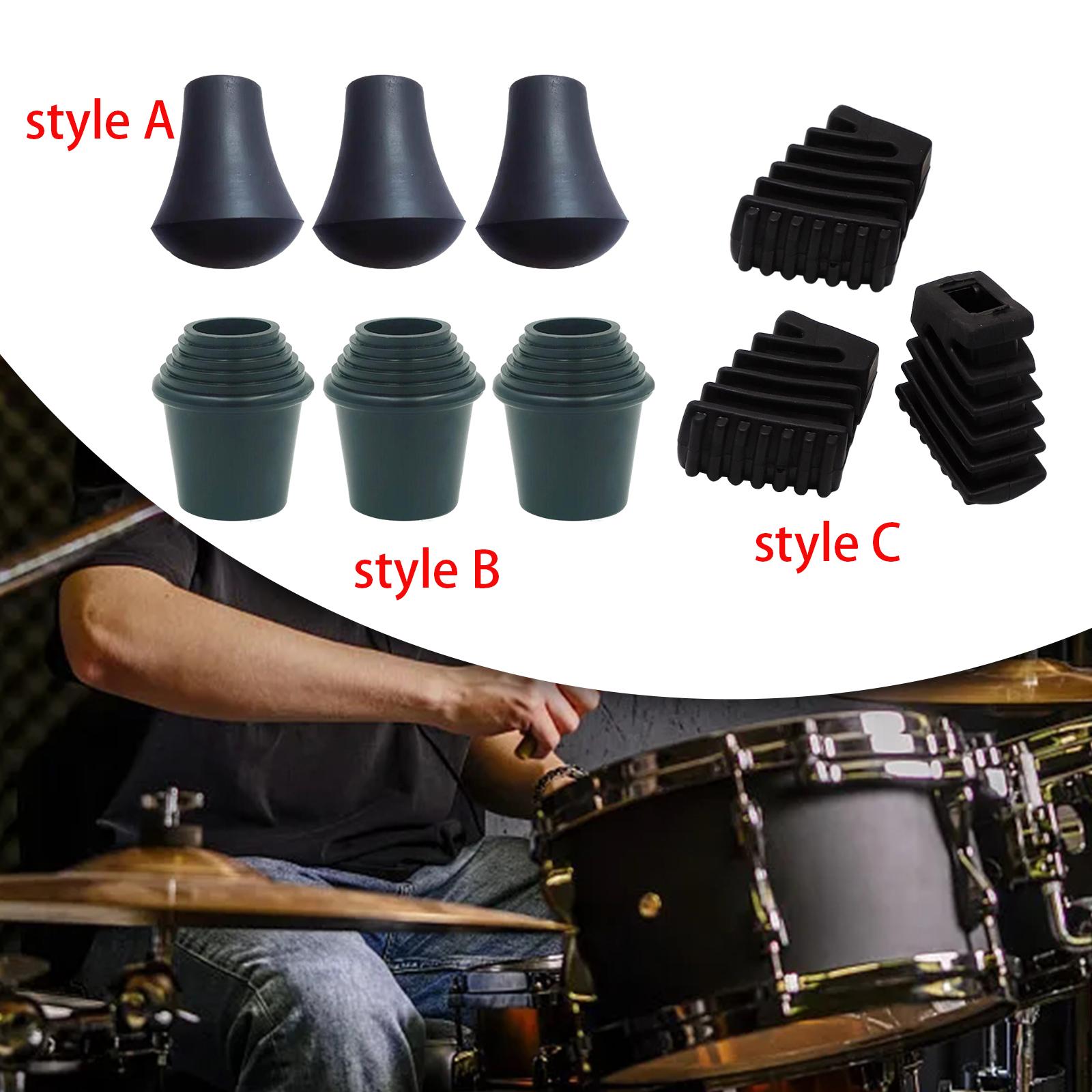 3 Pieces Drum Feet Durable Bass Drum Leg Feet Musical Instrument Accessories style A